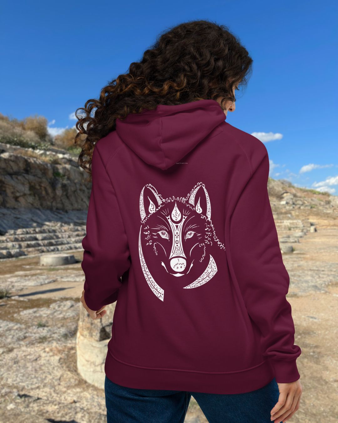 Wolf Animal Spirit Hoodie • Unisex • Conscious & Sustainable Fashion - My Tiny Sanctuary