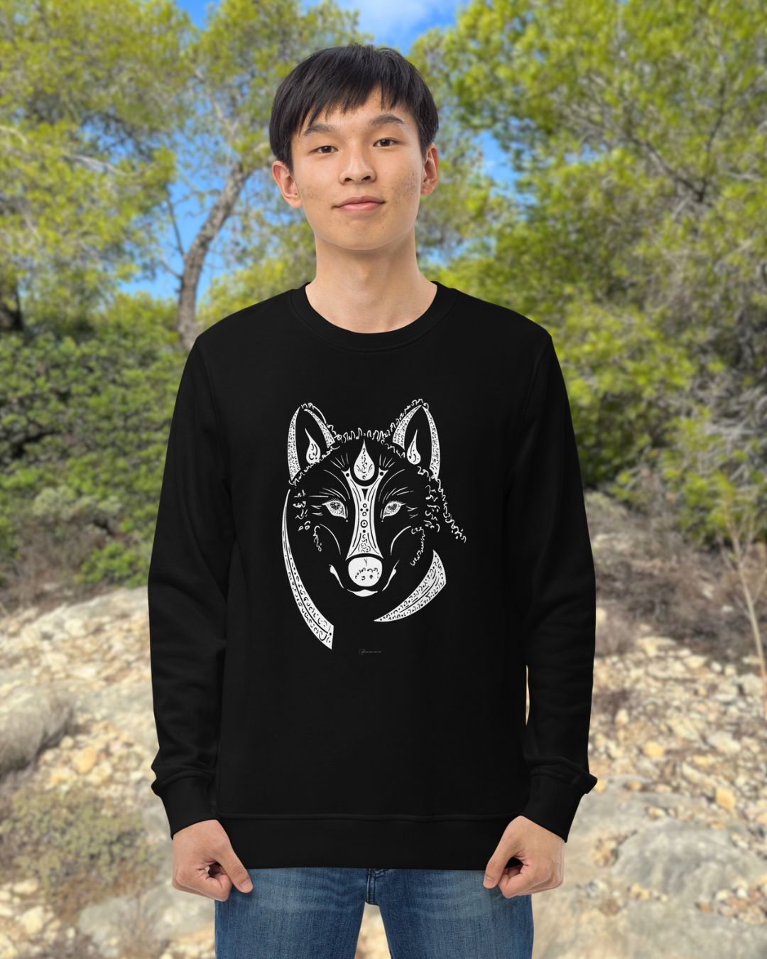 Wolf Animal Spirit Sweatshirt • Unisex • Organic Cotton - My Tiny Sanctuary