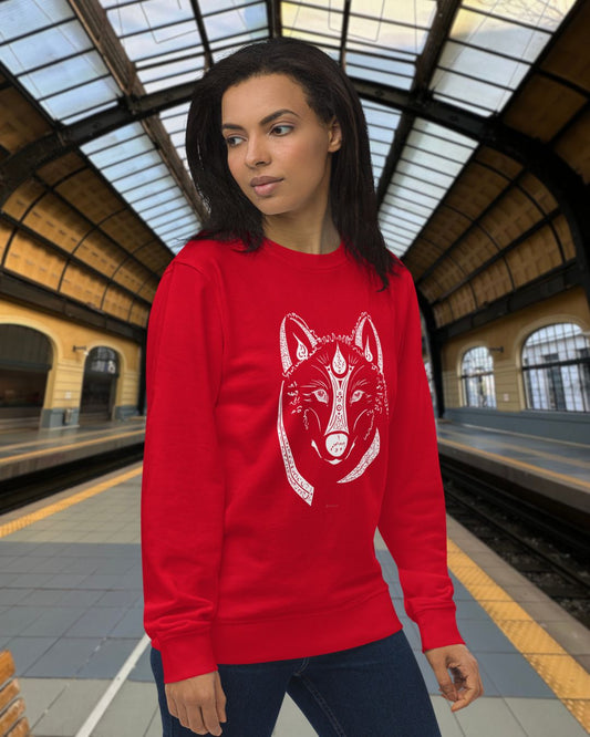 Wolf Animal Spirit Sweatshirt • Unisex • Organic Cotton - My Tiny Sanctuary