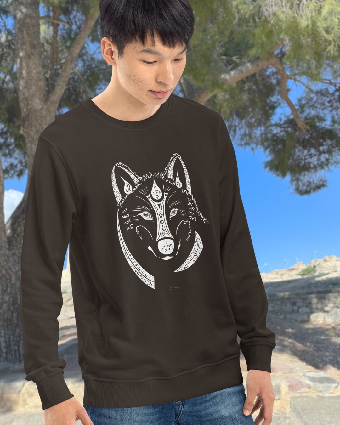 Wolf Animal Spirit Sweatshirt • Unisex • Organic Cotton - My Tiny Sanctuary