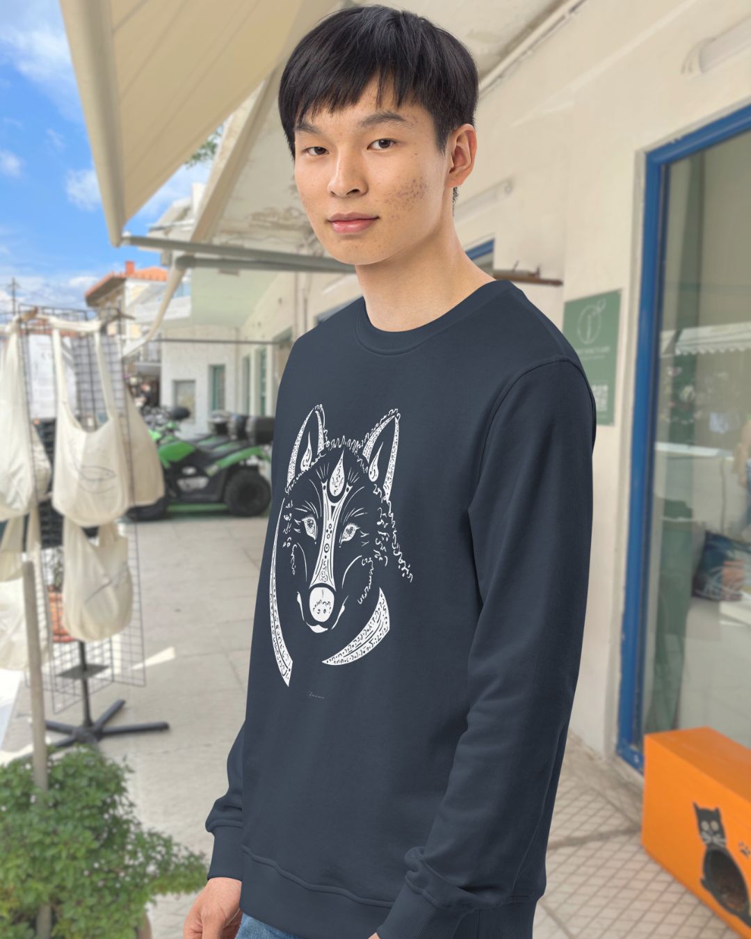 Wolf Animal Spirit Sweatshirt • Unisex • Organic Cotton - My Tiny Sanctuary