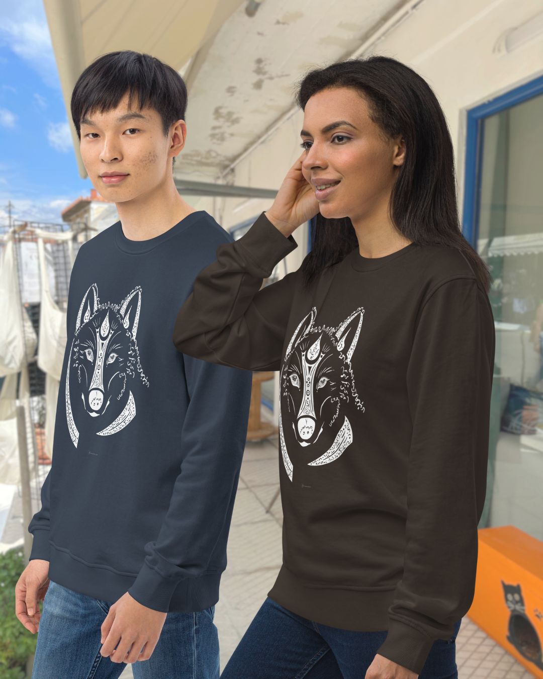 Wolf Animal Spirit Sweatshirt • Unisex • Organic Cotton - My Tiny Sanctuary