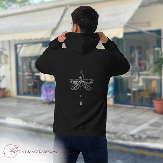 Dragonfly Animal Spirit Hoodie - Conscious & Sustainable Fashion for Men - My Tiny Sanctuary