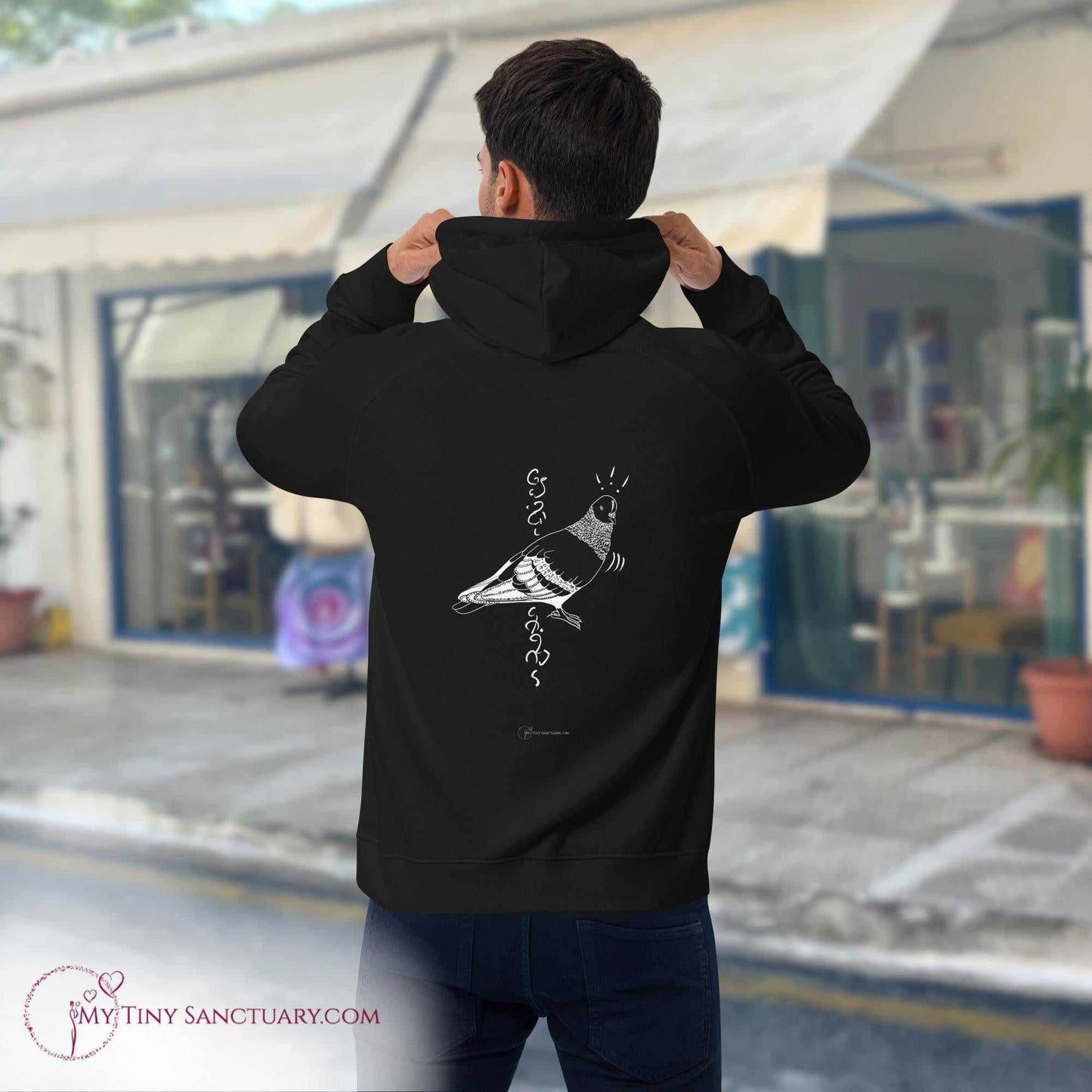 Pigeon Animal Spirit Hoodie - Conscious & Sustainable Fashion for Men - My Tiny Sanctuary