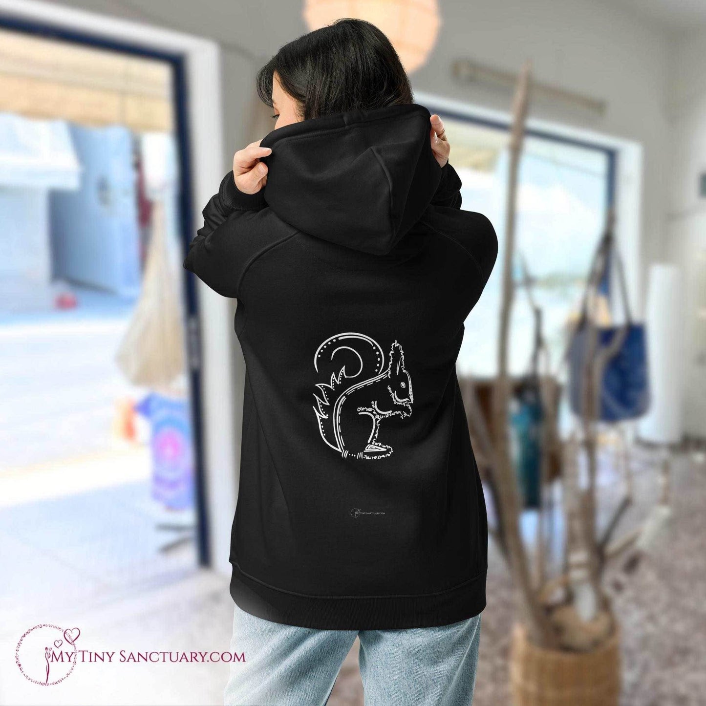 Squirrel Animal Spirit Hoodie - Conscious & Sustainable Fashion for Women - My Tiny Sanctuary