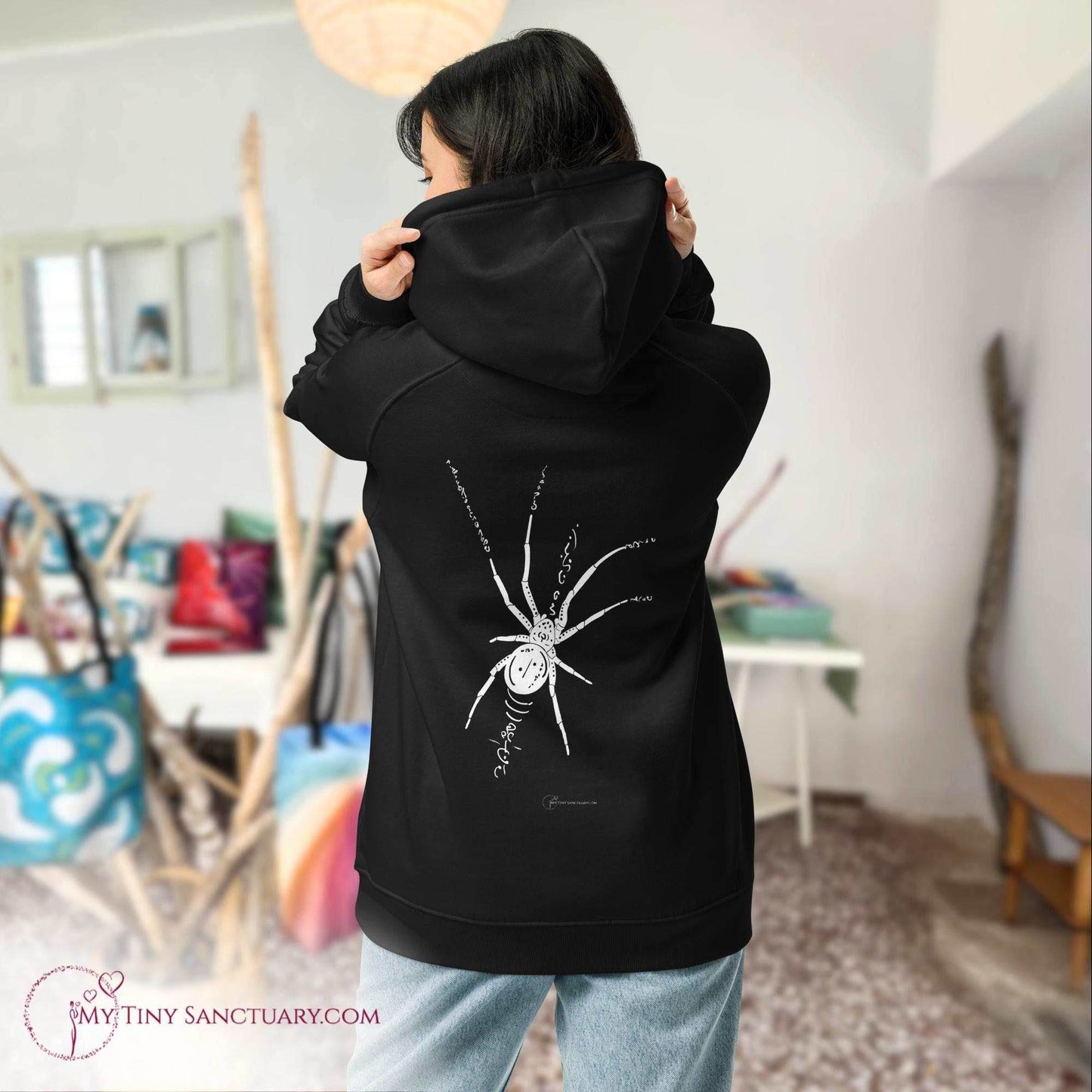 Spider Animal Spirit Hoodie - Conscious & Sustainable Fashion for Women - My Tiny Sanctuary