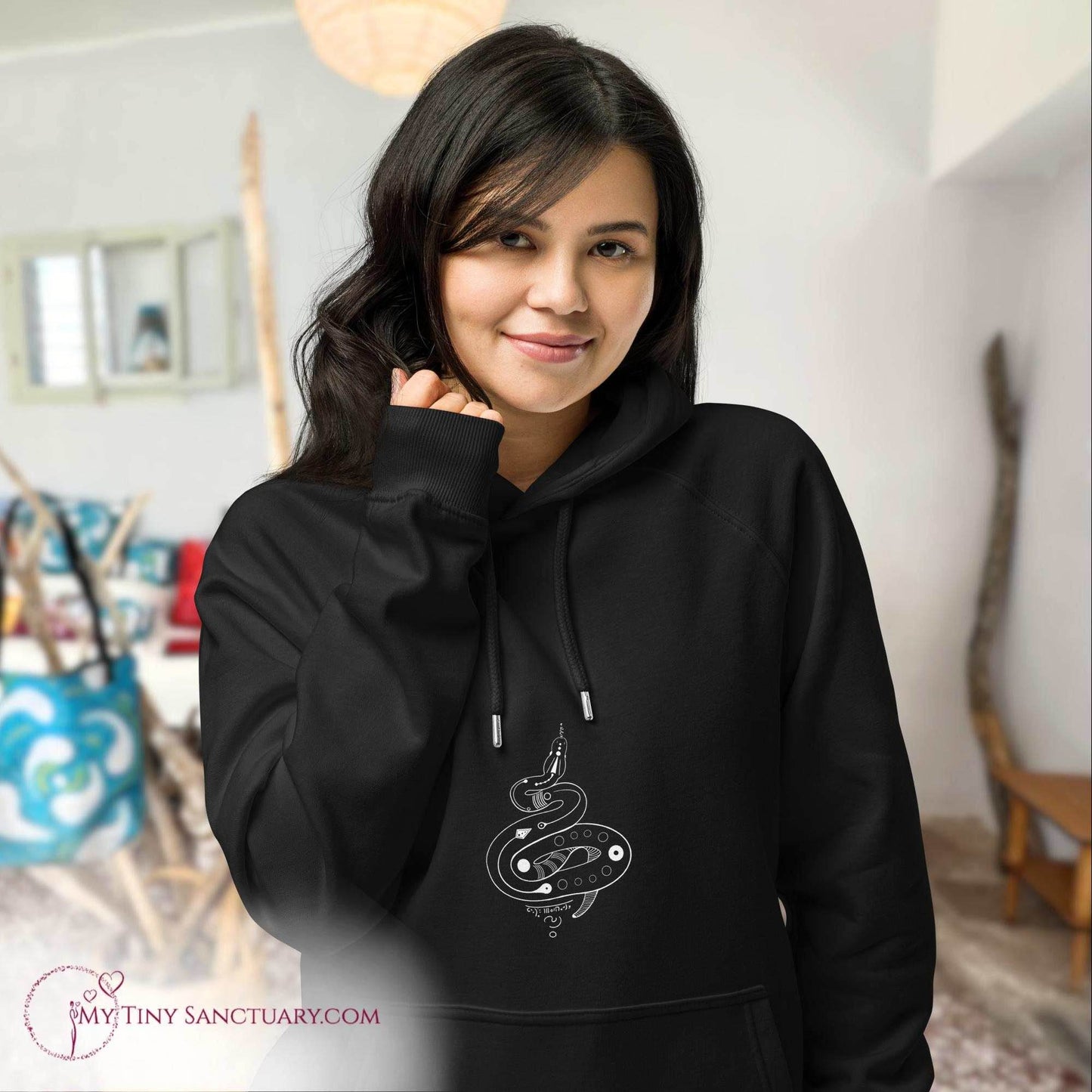 Serpent Animal Spirit Hoodie - Conscious & Sustainable Fashion for Women - My Tiny Sanctuary