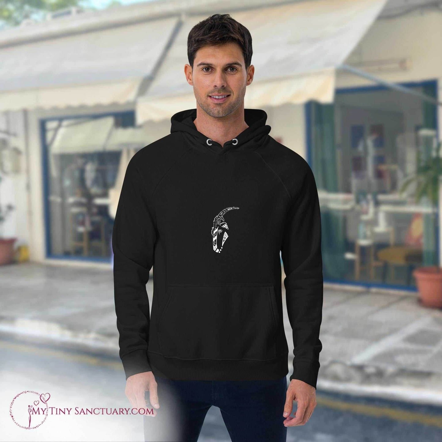 Goat Animal Spirit Hoodie - Conscious & Sustainable Fashion for Men - My Tiny Sanctuary