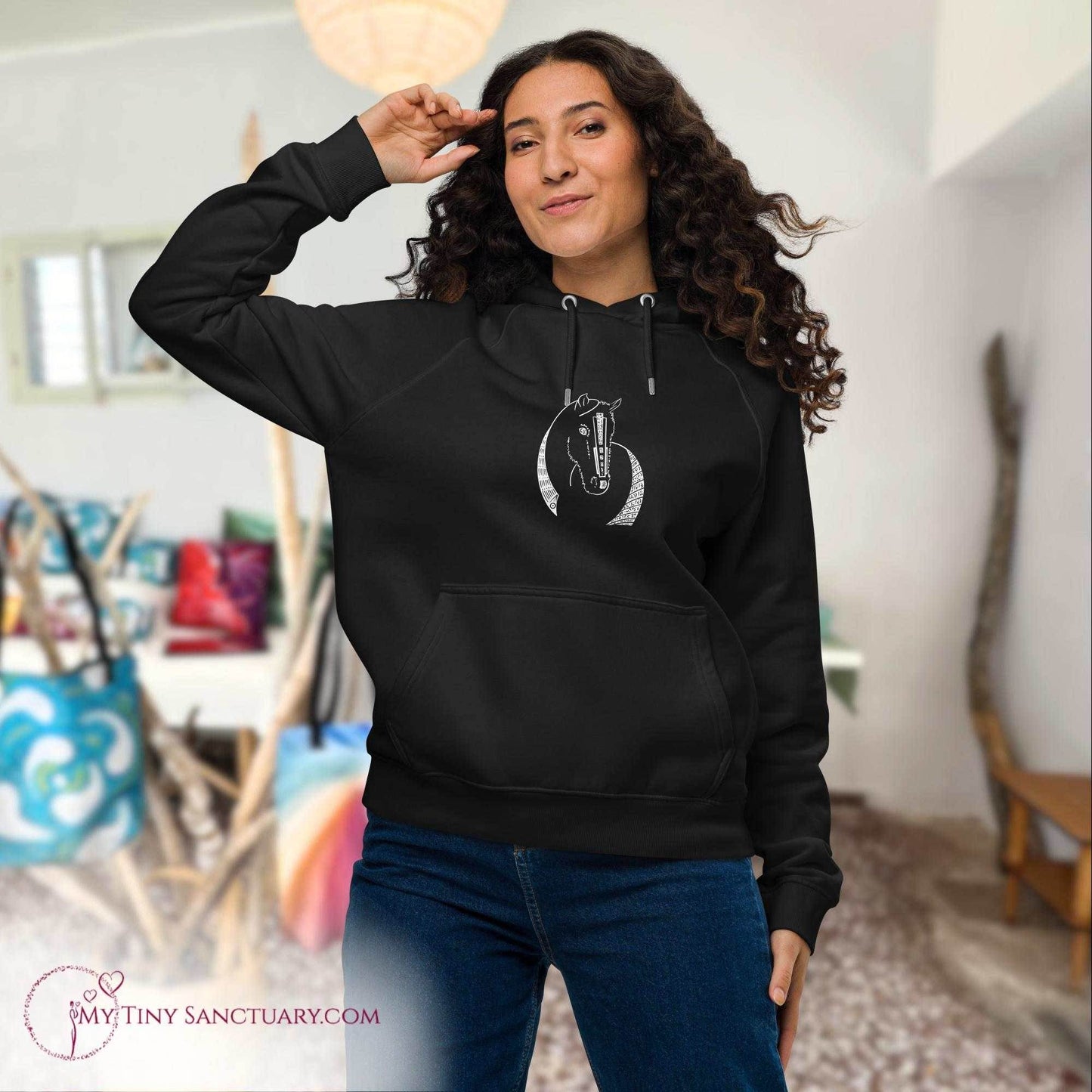 Horse Animal Spirit Hoodie - Conscious & Sustainable Fashion for Women - My Tiny Sanctuary