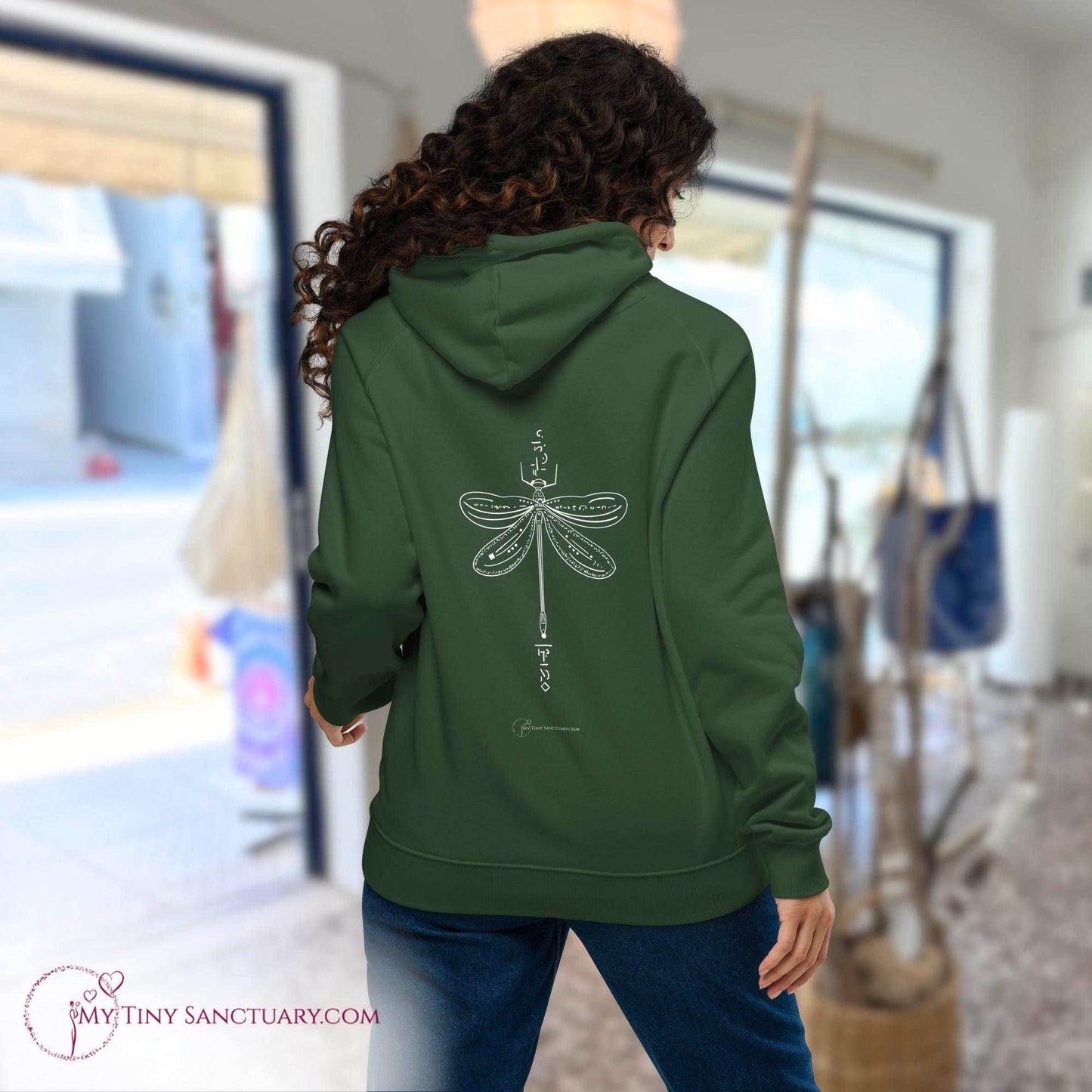 Dragonfly Animal Spirit Hoodie - Conscious & Sustainable Fashion for Women - My Tiny Sanctuary
