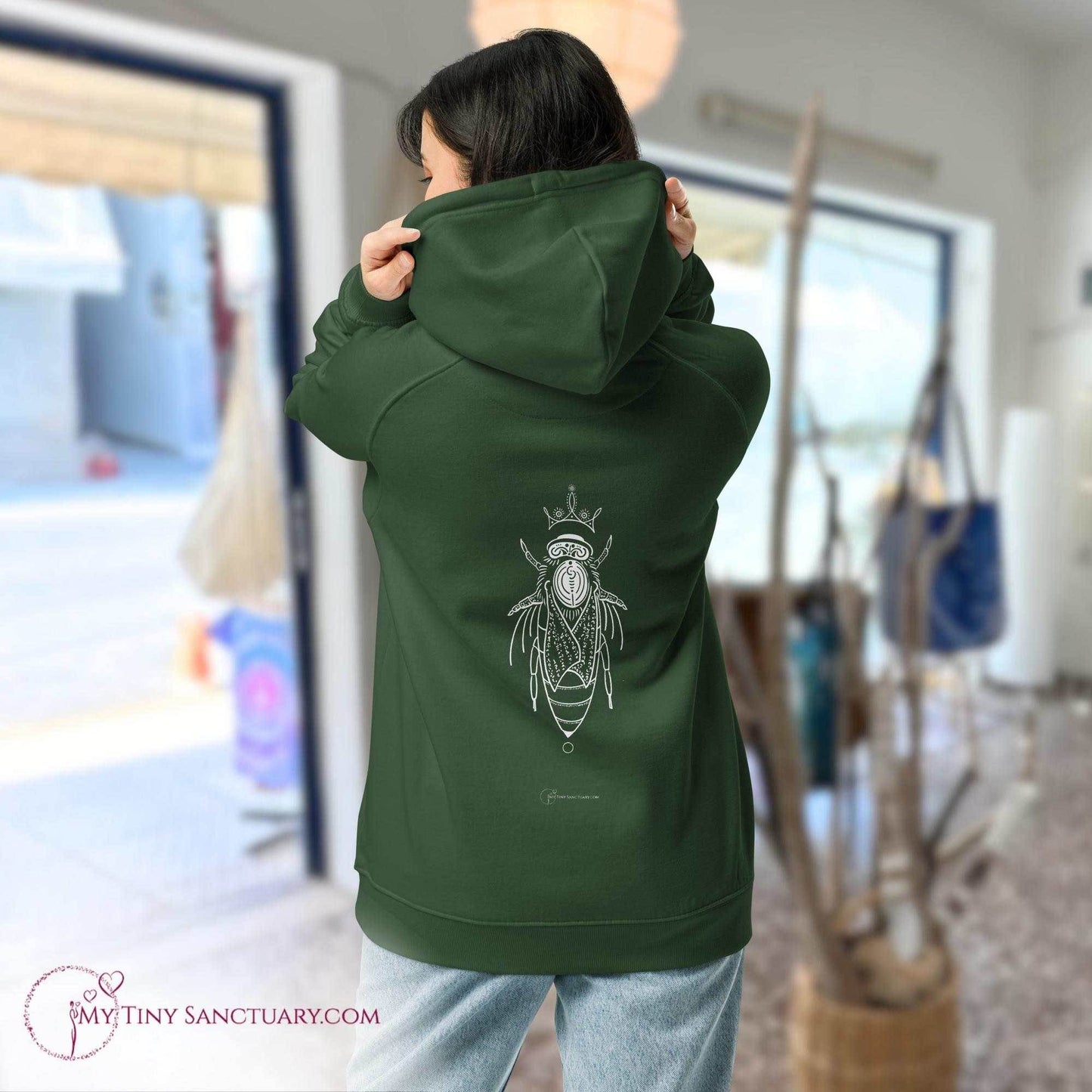 Bee Animal Spirit Hoodie - Conscious & Sustainable Fashion for Women - My Tiny Sanctuary