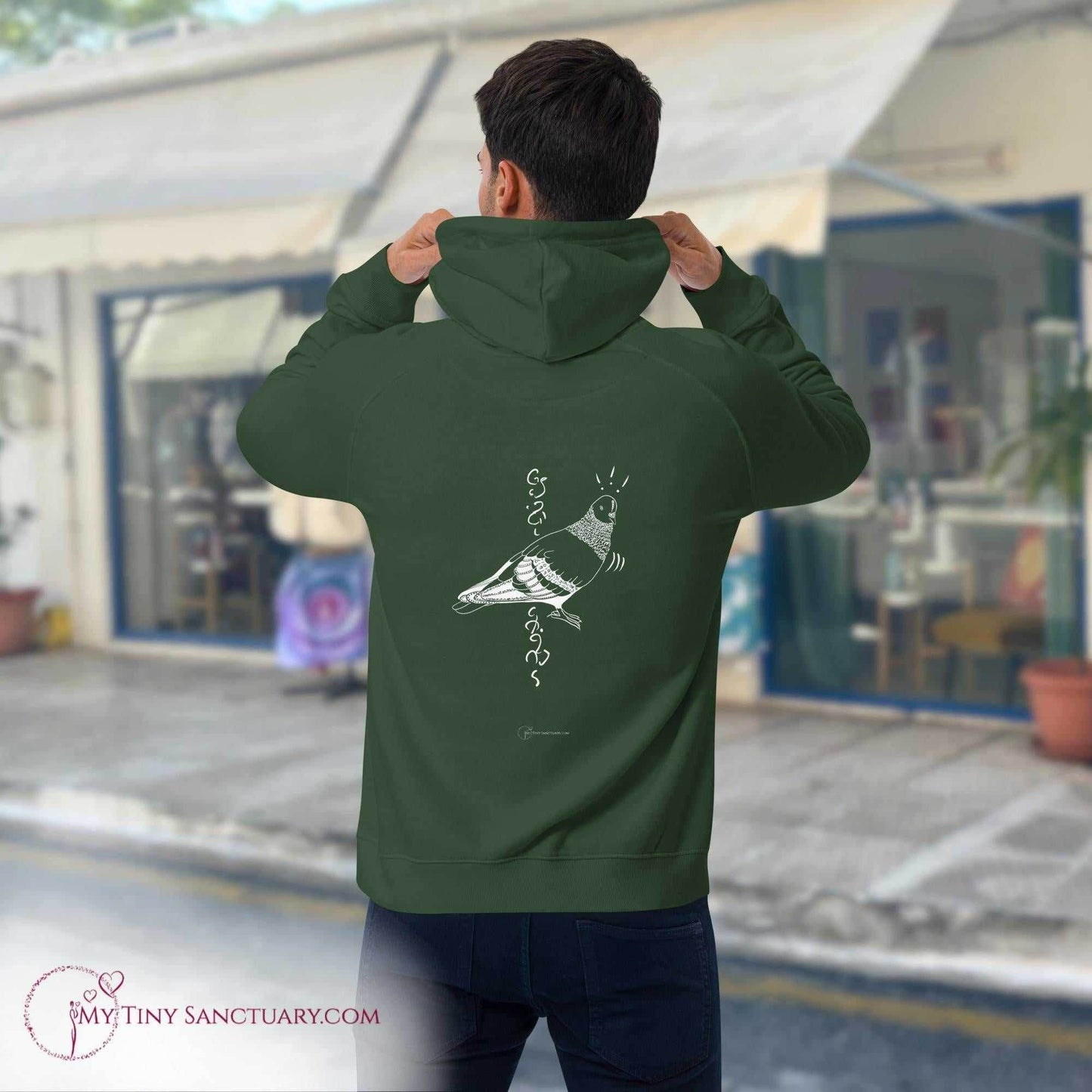 Pigeon Animal Spirit Hoodie - Conscious & Sustainable Fashion for Men - My Tiny Sanctuary