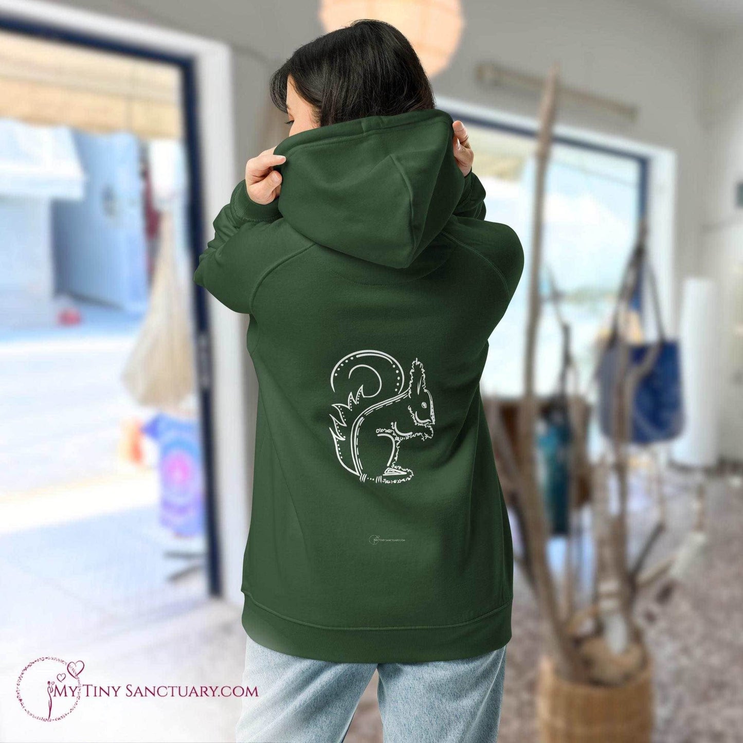 Squirrel Animal Spirit Hoodie - Conscious & Sustainable Fashion for Women - My Tiny Sanctuary