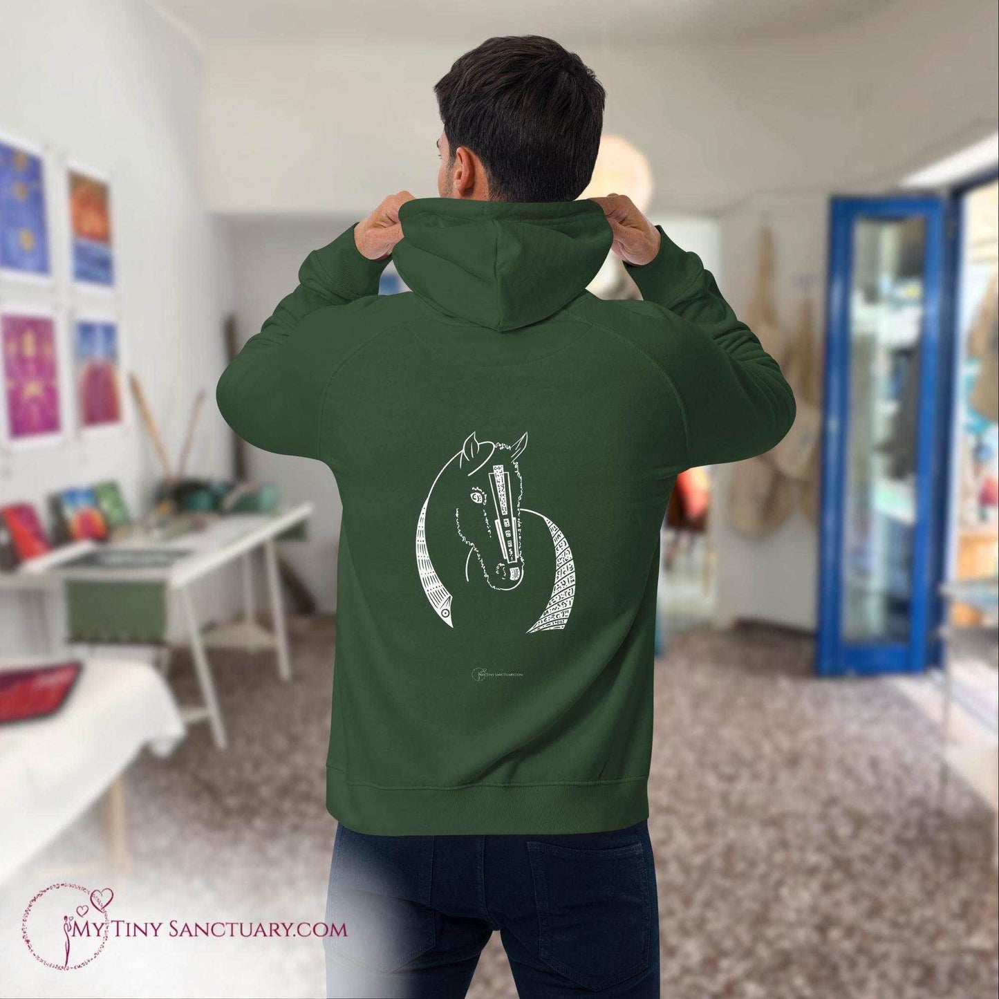 Horse Animal Spirit Hoodie - Conscious & Sustainable Fashion for Men - My Tiny Sanctuary