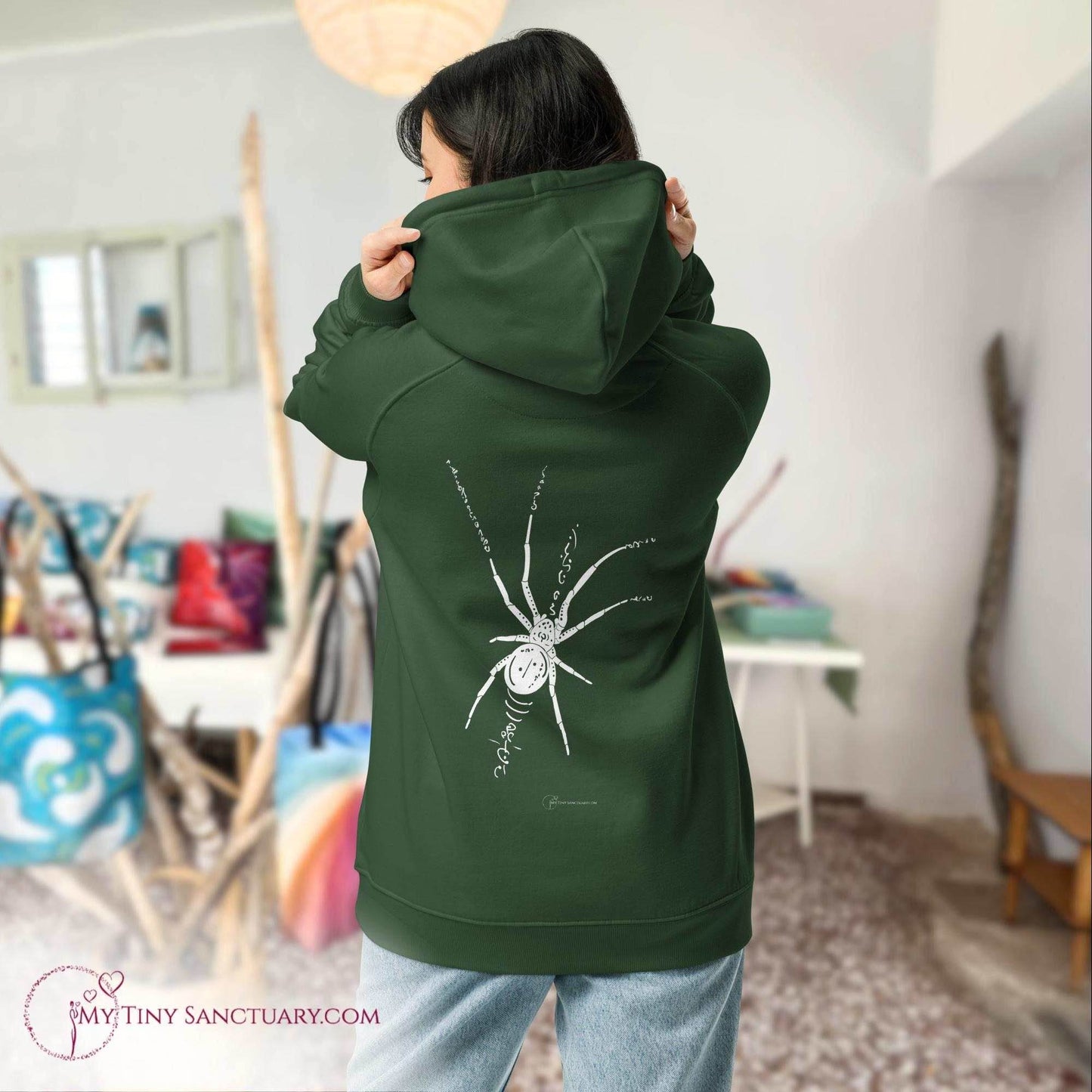 Spider Animal Spirit Hoodie - Conscious & Sustainable Fashion for Women - My Tiny Sanctuary