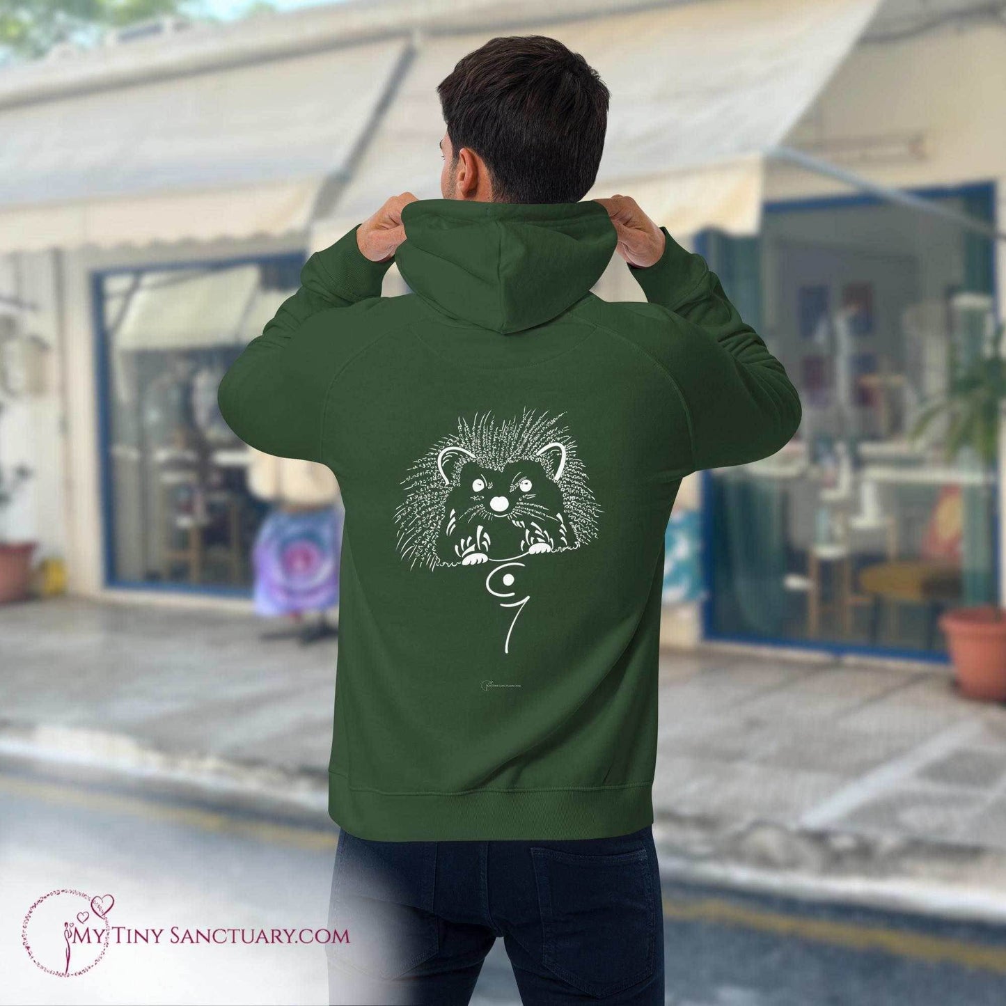 Hedgehog Animal Spirit Hoodie - Conscious & Sustainable Fashion for Men - My Tiny Sanctuary