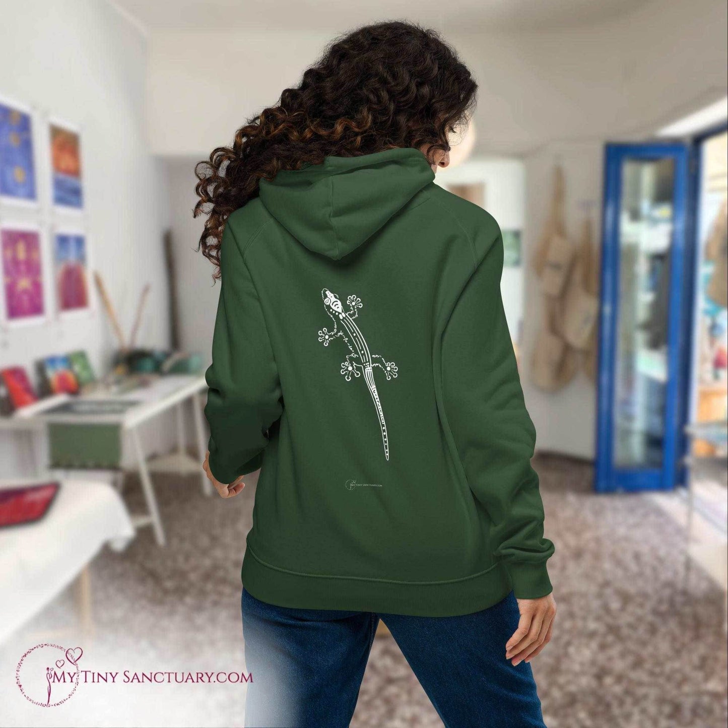 Lizard Animal Spirit Hoodie - Conscious & Sustainable Fashion for Women - My Tiny Sanctuary