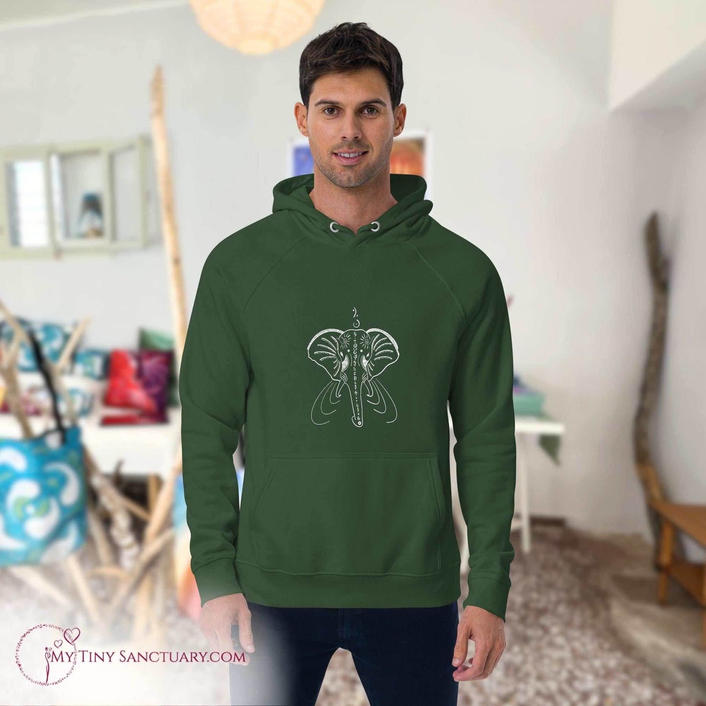 Elephant Animal Spirit Hoodie - Conscious & Sustainable Fashion for Men - My Tiny Sanctuary