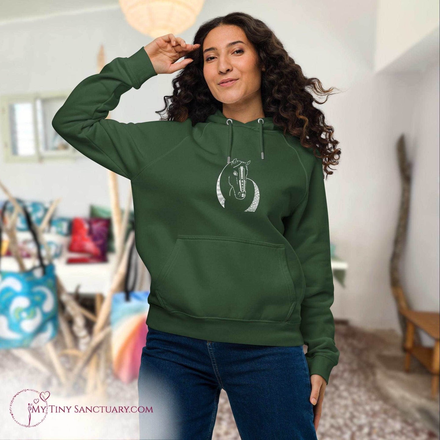 Horse Animal Spirit Hoodie - Conscious & Sustainable Fashion for Women - My Tiny Sanctuary