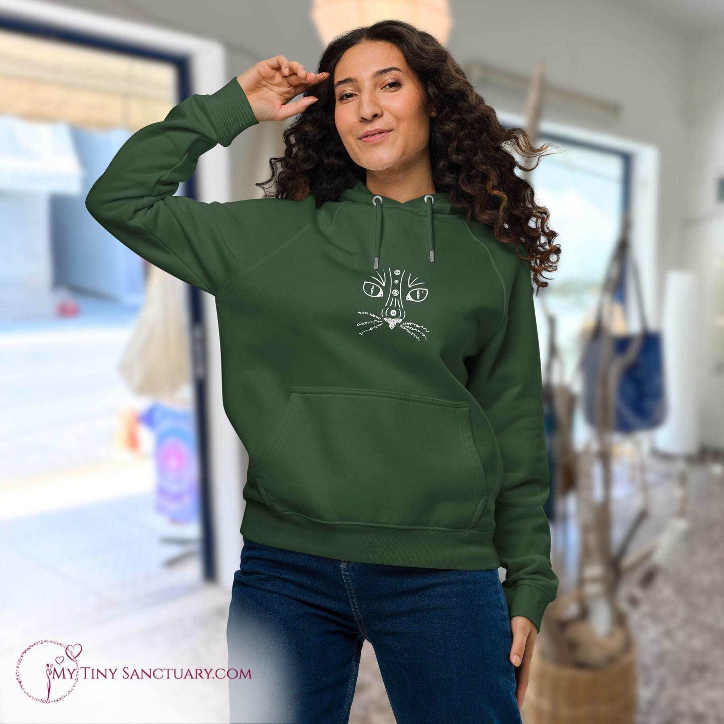 Cat Animal Spirit Hoodie - Conscious & Sustainable Fashion for Women - My Tiny Sanctuary