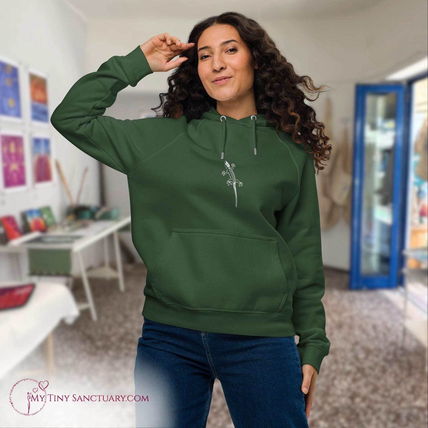 Lizard Animal Spirit Hoodie - Conscious & Sustainable Fashion for Women - My Tiny Sanctuary