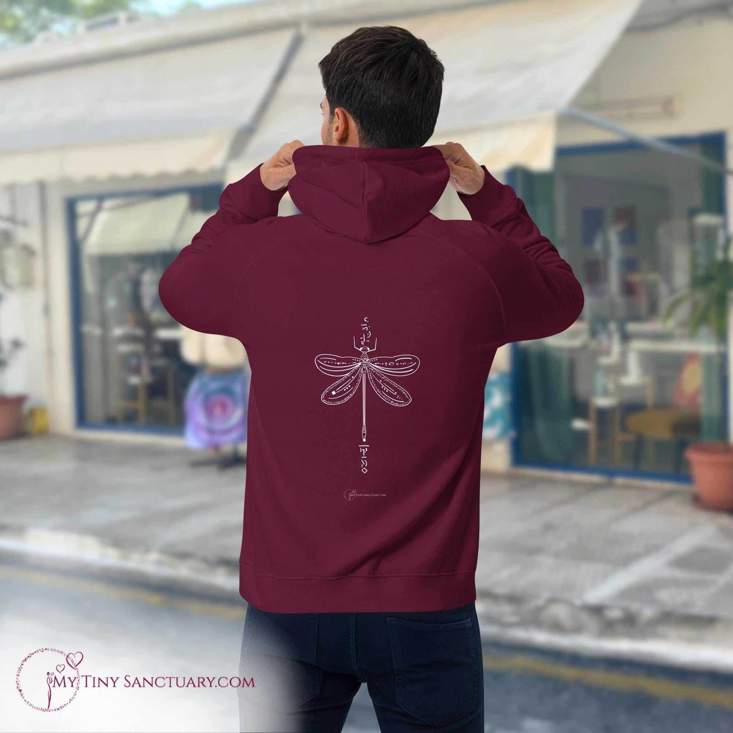 Dragonfly Animal Spirit Hoodie - Conscious & Sustainable Fashion for Men - My Tiny Sanctuary