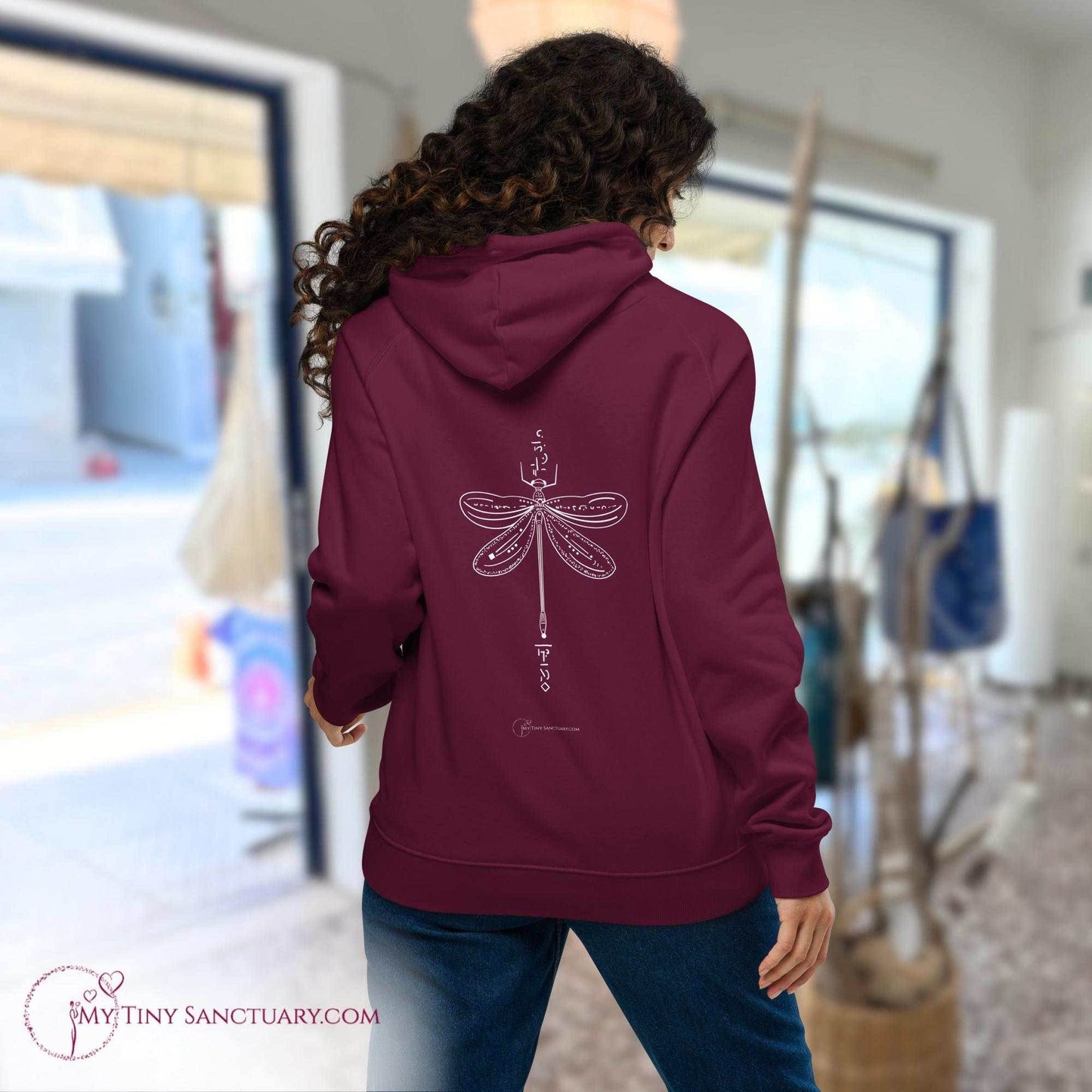 Dragonfly Animal Spirit Hoodie - Conscious & Sustainable Fashion for Women - My Tiny Sanctuary
