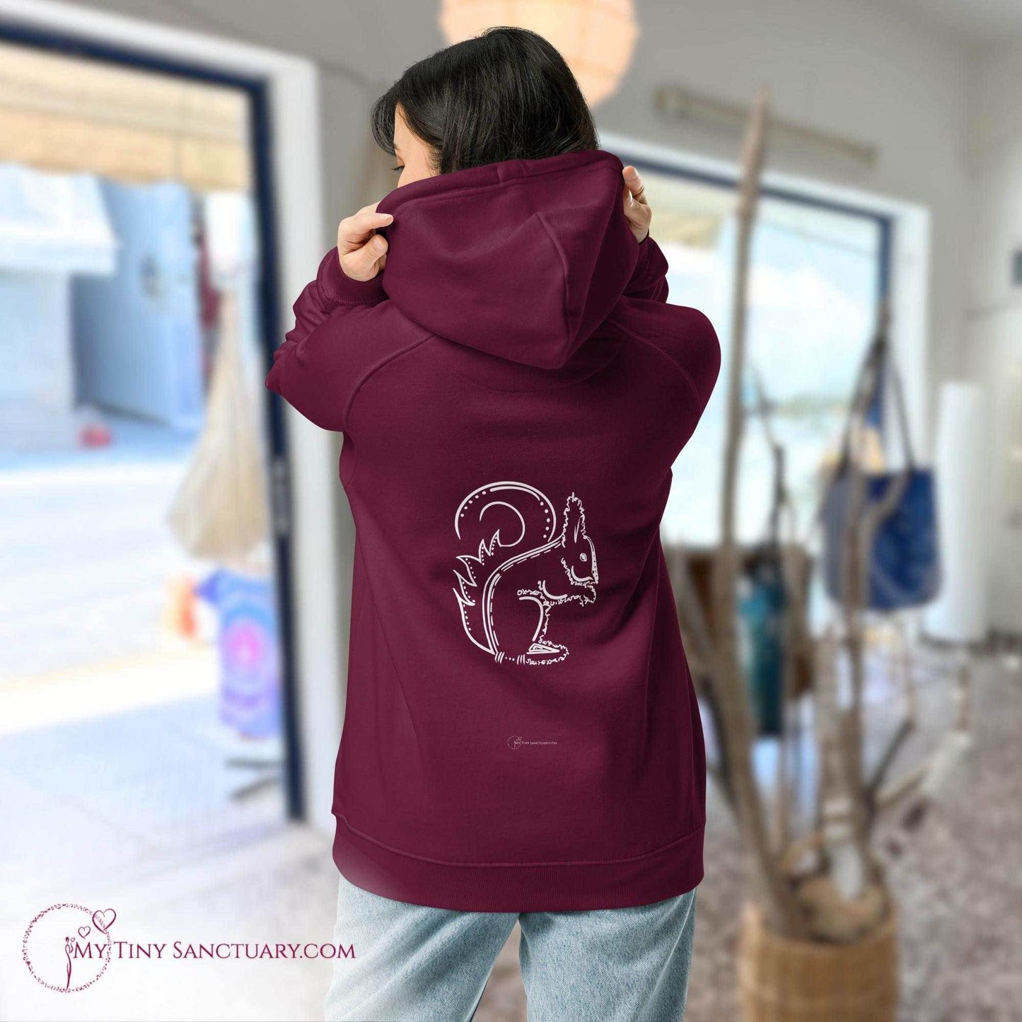 Squirrel Animal Spirit Hoodie - Conscious & Sustainable Fashion for Women - My Tiny Sanctuary