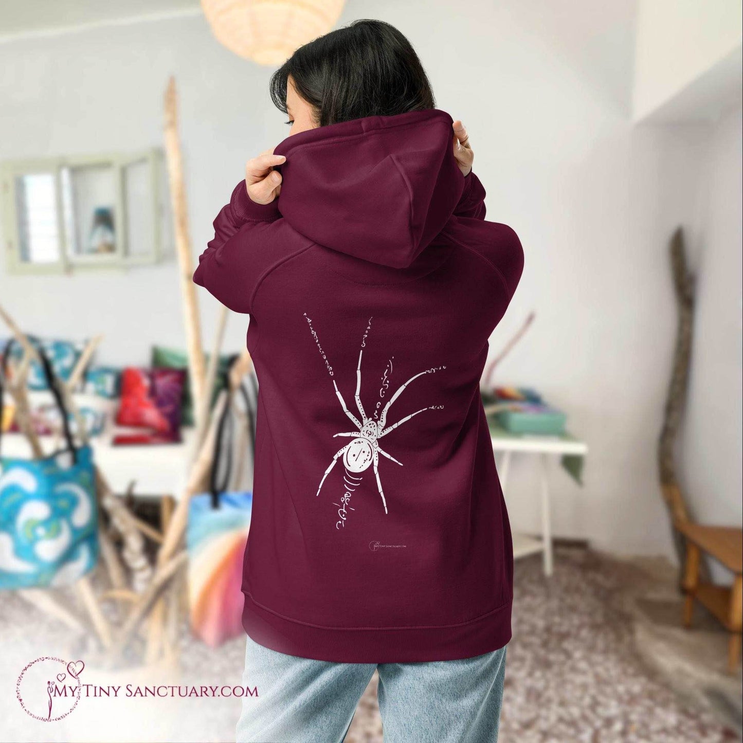 Spider Animal Spirit Hoodie - Conscious & Sustainable Fashion for Women - My Tiny Sanctuary
