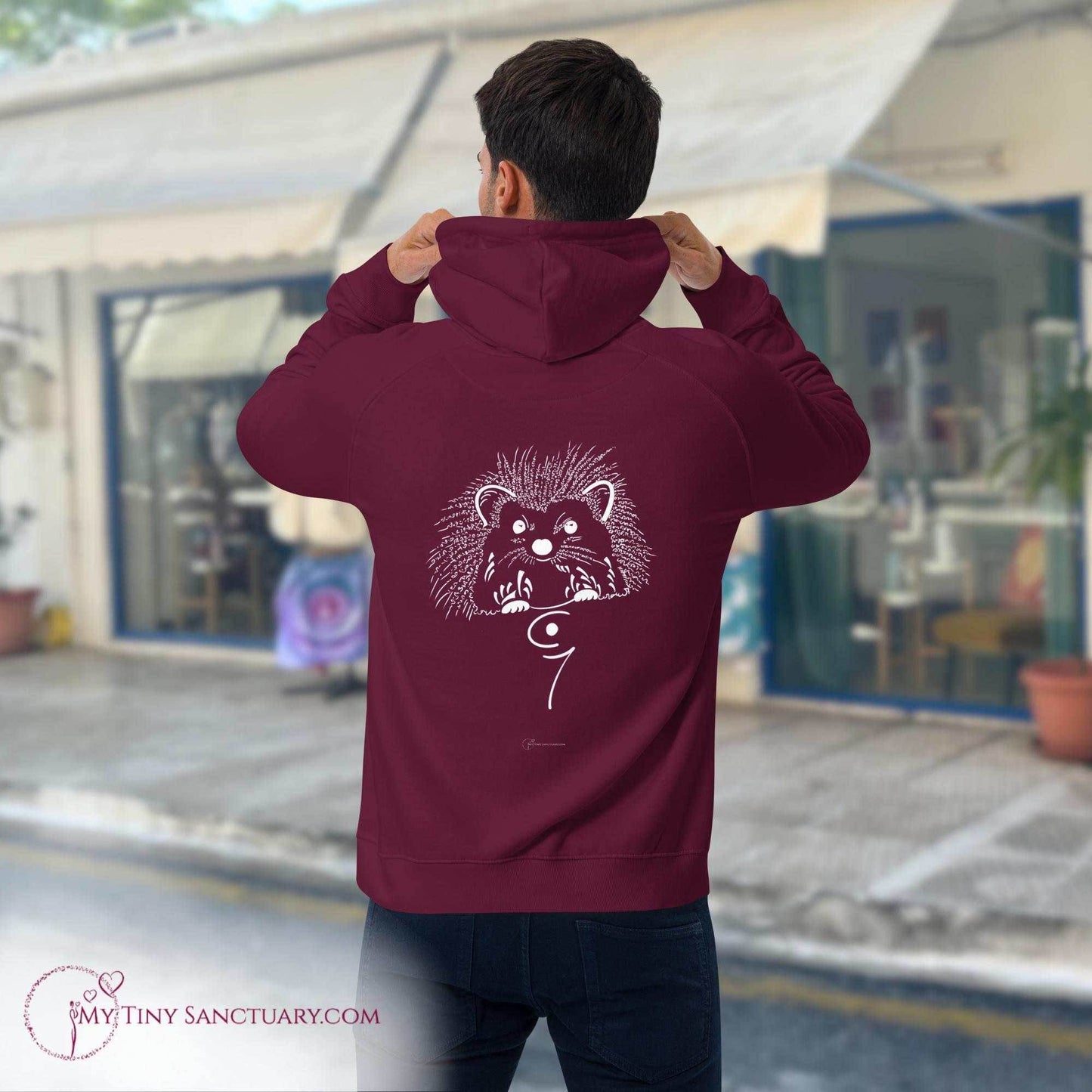 Hedgehog Animal Spirit Hoodie - Conscious & Sustainable Fashion for Men - My Tiny Sanctuary