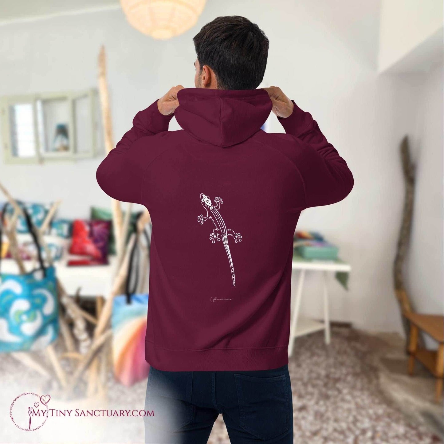 Lizard Animal Spirit Hoodie - Conscious & Sustainable Fashion for Men - My Tiny Sanctuary