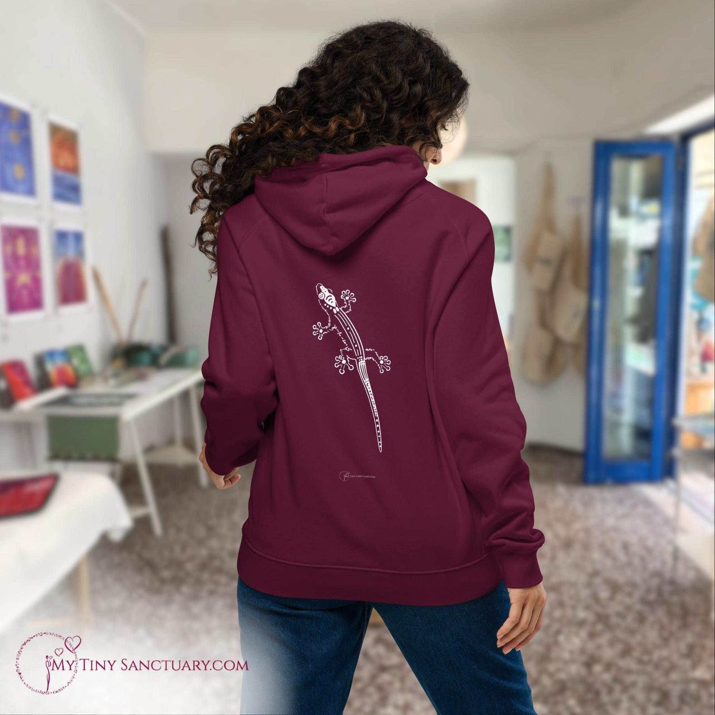 Lizard Animal Spirit Hoodie - Conscious & Sustainable Fashion for Women - My Tiny Sanctuary