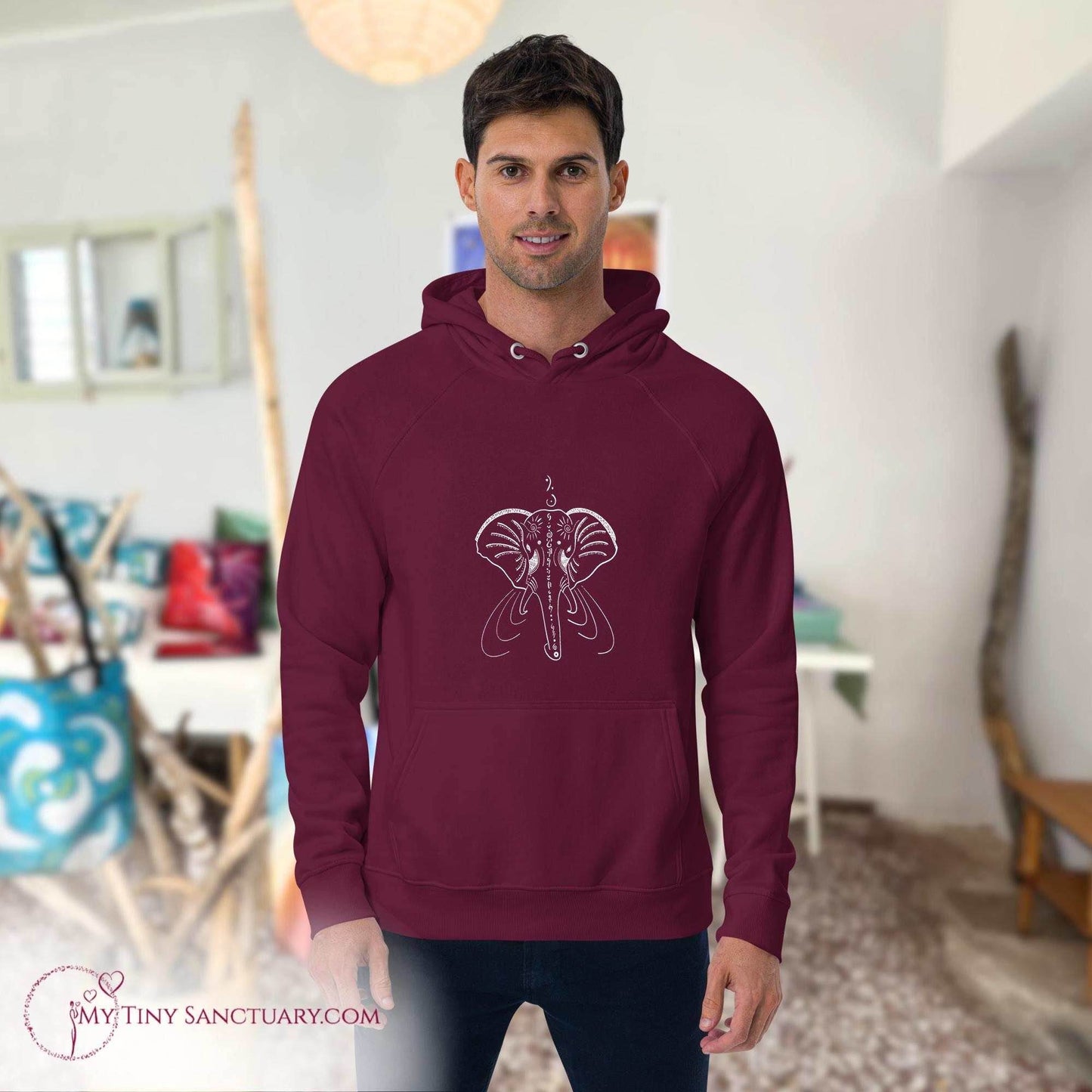 Elephant Animal Spirit Hoodie - Conscious & Sustainable Fashion for Men - My Tiny Sanctuary
