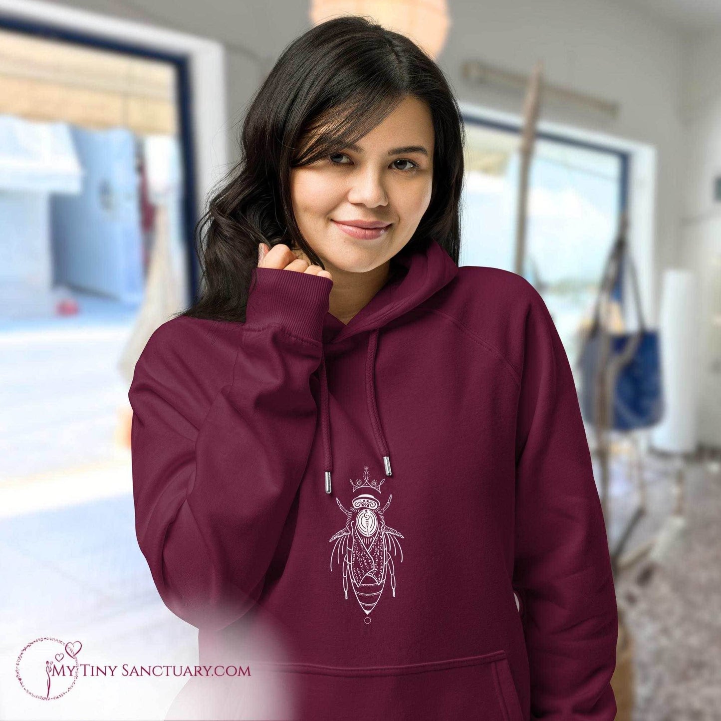 Bee Animal Spirit Hoodie - Conscious & Sustainable Fashion for Women - My Tiny Sanctuary