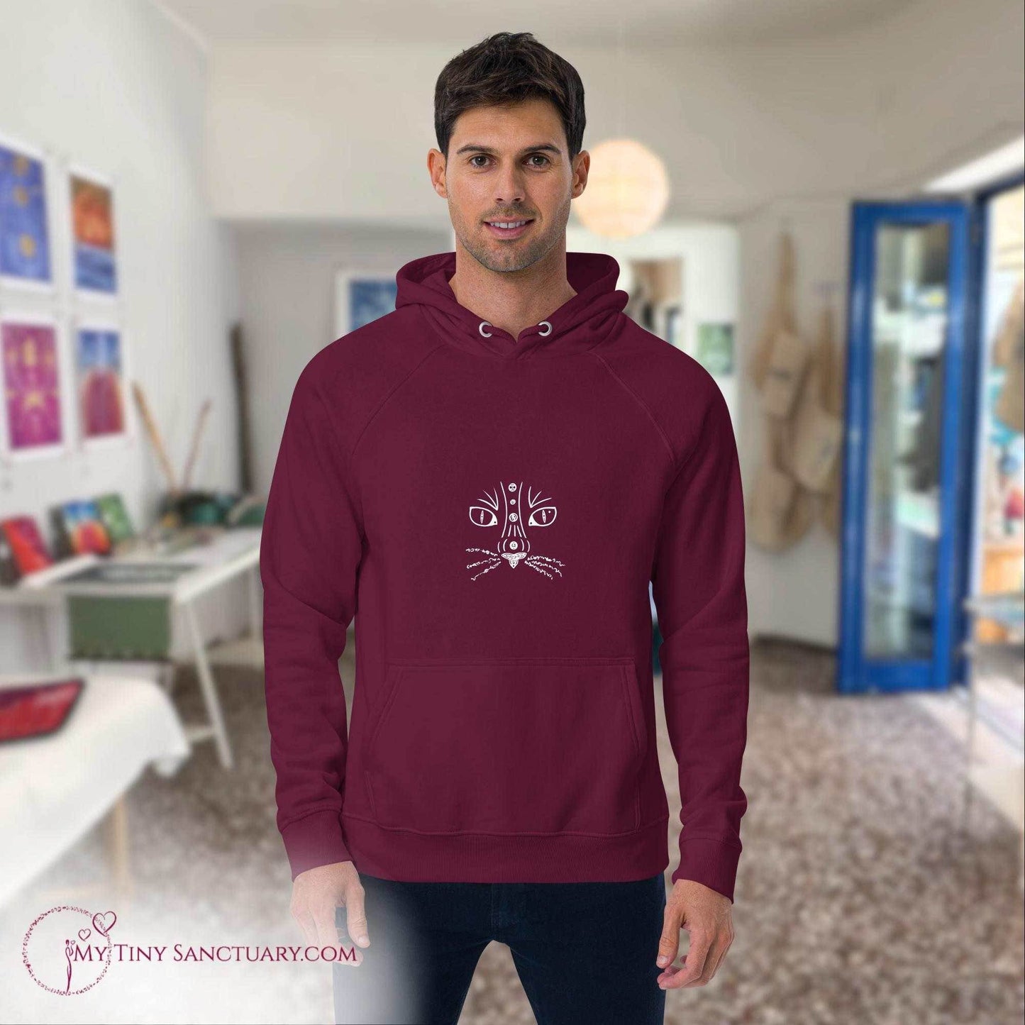Cat Animal Spirit Hoodie - Conscious & Sustainable Fashion for Men - My Tiny Sanctuary