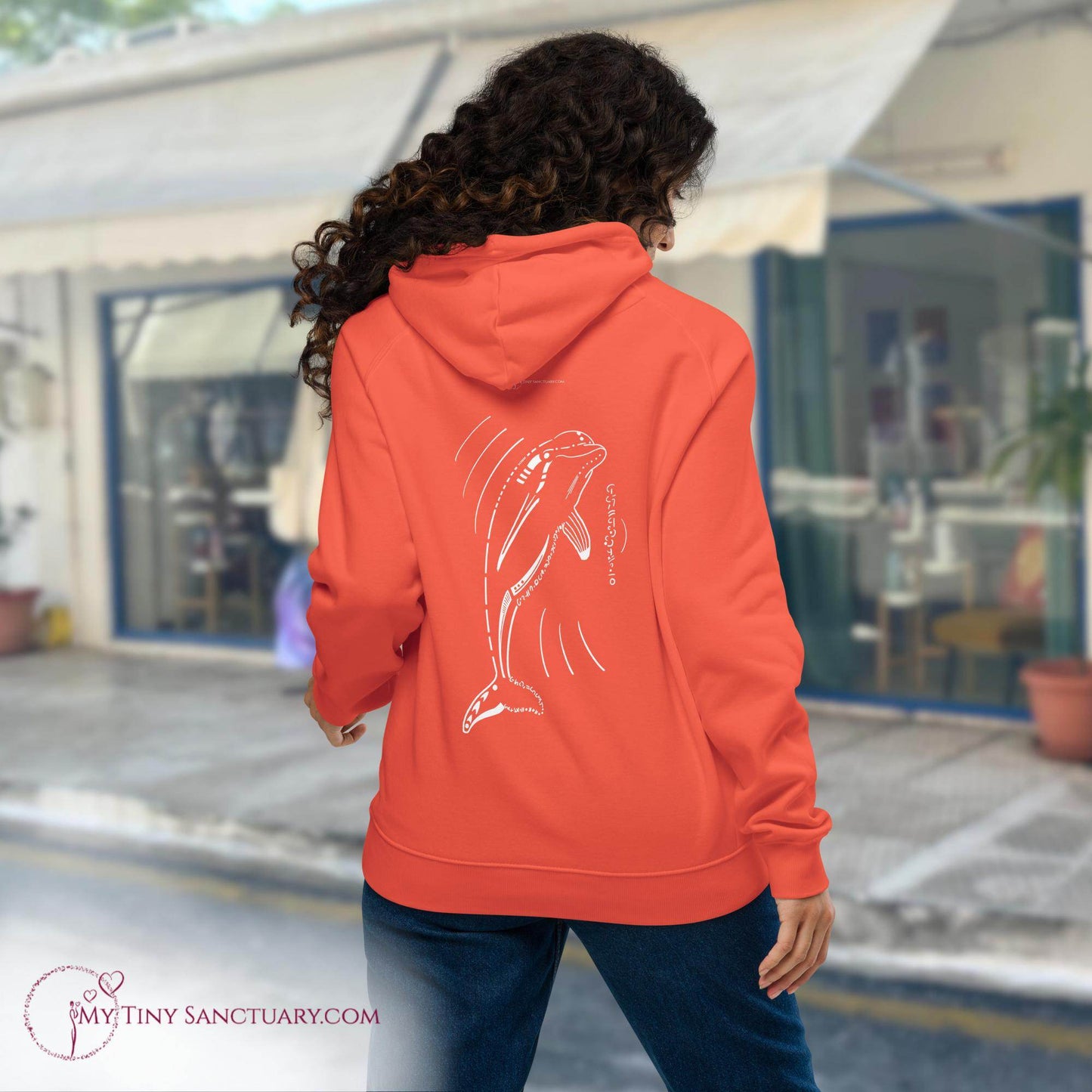 Dolphin Animal Spirit Hoodie - Conscious & Sustainable Fashion for Women - My Tiny Sanctuary