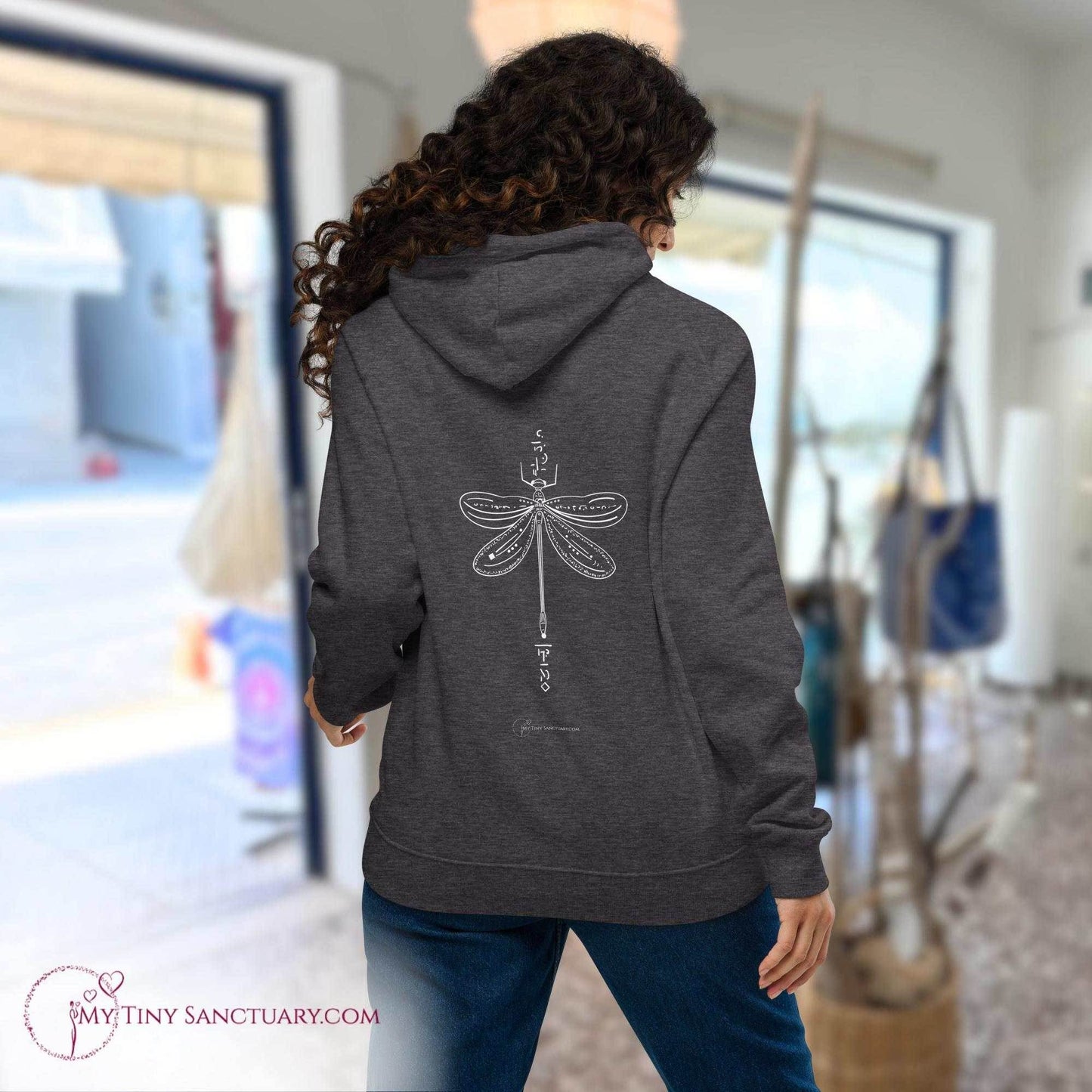 Dragonfly Animal Spirit Hoodie - Conscious & Sustainable Fashion for Women - My Tiny Sanctuary