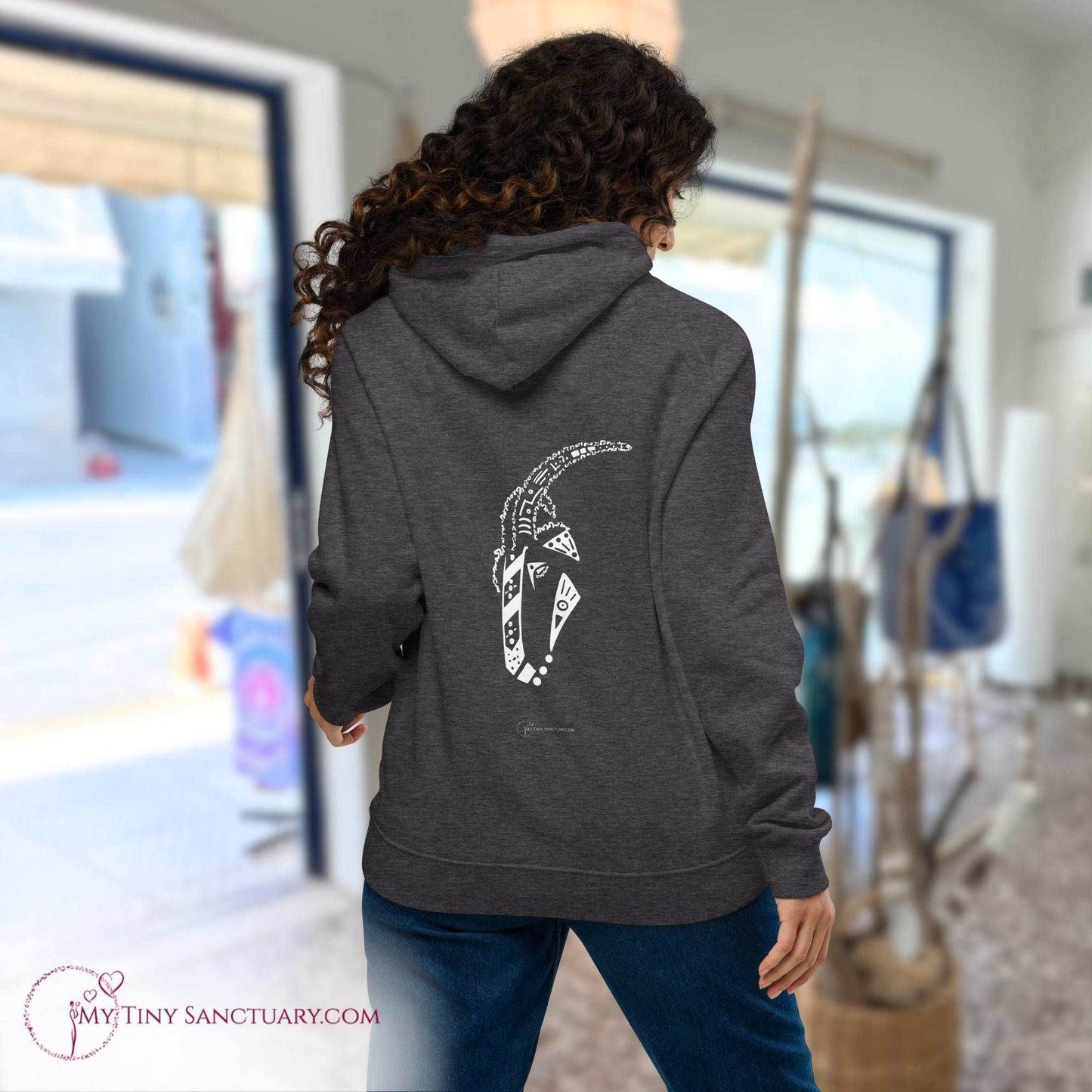 Goat Animal Spirit Hoodie - Conscious & Sustainable Fashion for Women - My Tiny Sanctuary
