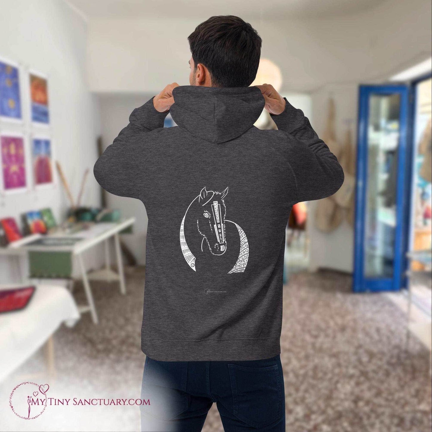 Horse Animal Spirit Hoodie - Conscious & Sustainable Fashion for Men - My Tiny Sanctuary