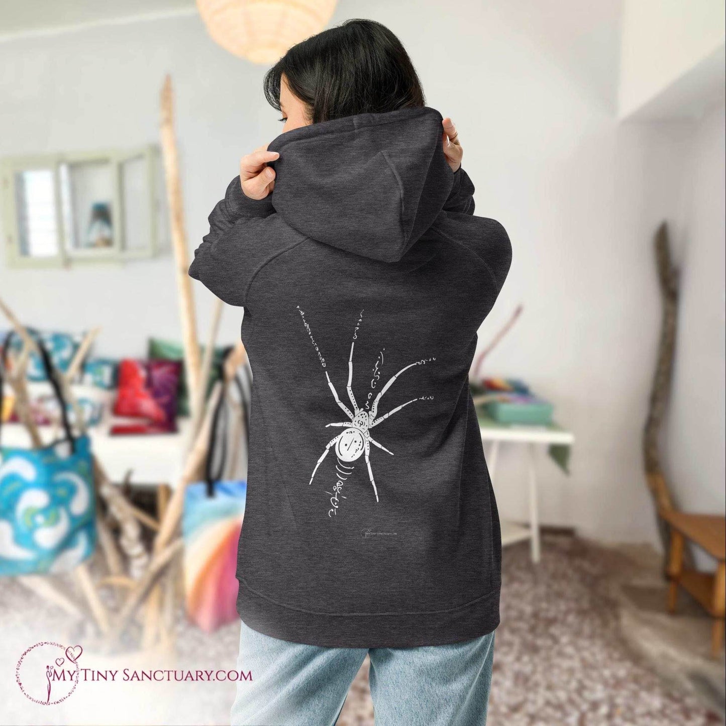 Spider Animal Spirit Hoodie - Conscious & Sustainable Fashion for Women - My Tiny Sanctuary