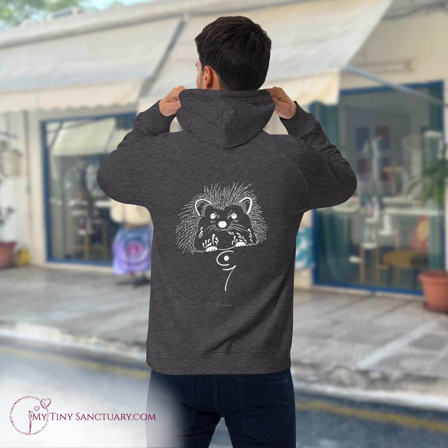 Hedgehog Animal Spirit Hoodie - Conscious & Sustainable Fashion for Men - My Tiny Sanctuary