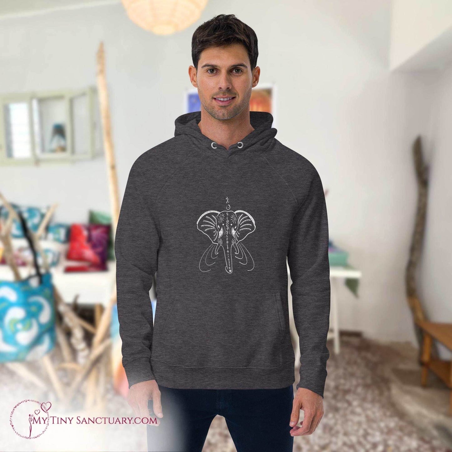 Elephant Animal Spirit Hoodie - Conscious & Sustainable Fashion for Men - My Tiny Sanctuary