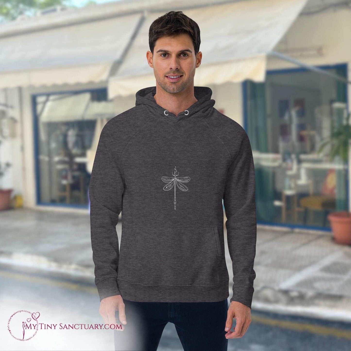 Dragonfly Animal Spirit Hoodie - Conscious & Sustainable Fashion for Men - My Tiny Sanctuary