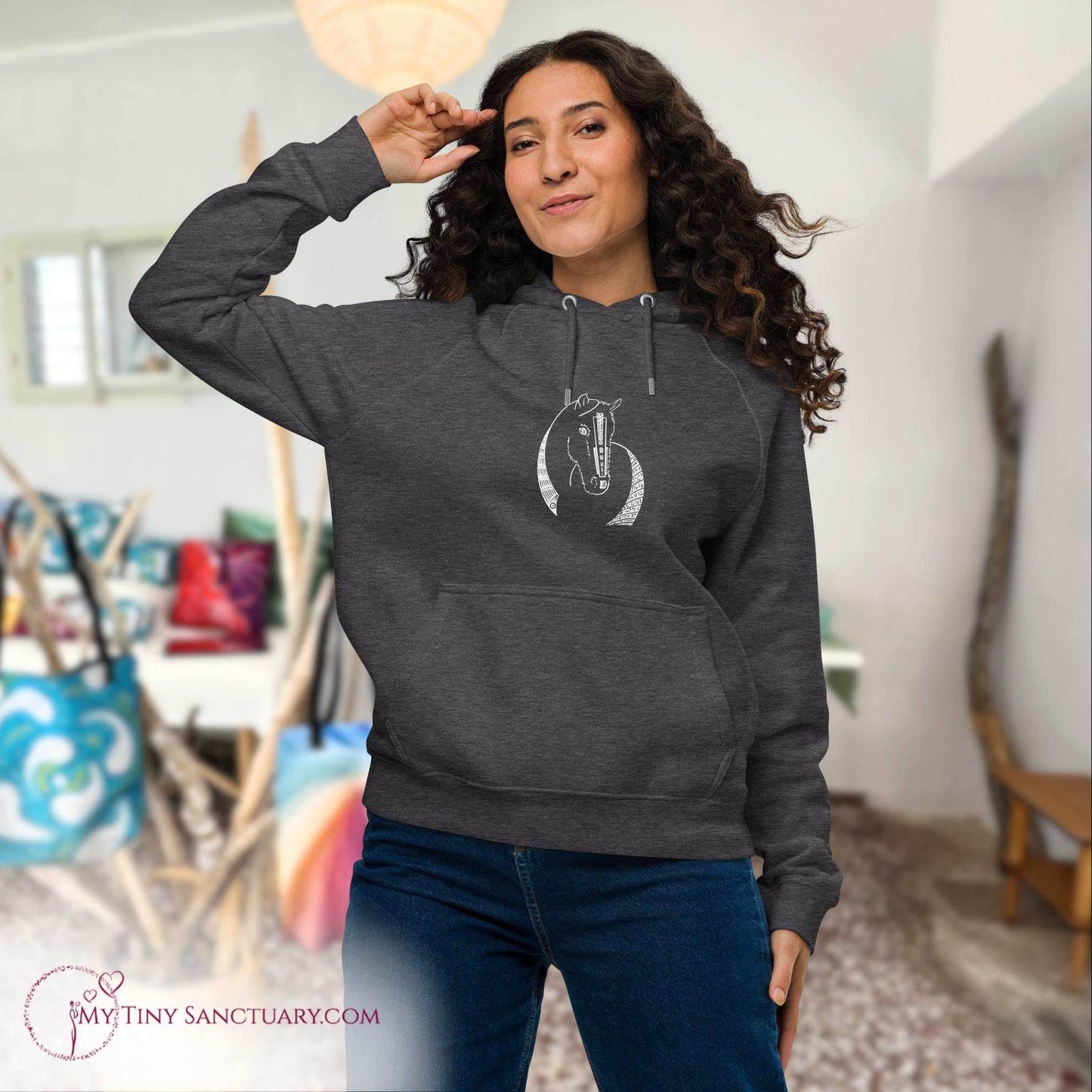 Horse Animal Spirit Hoodie - Conscious & Sustainable Fashion for Women - My Tiny Sanctuary