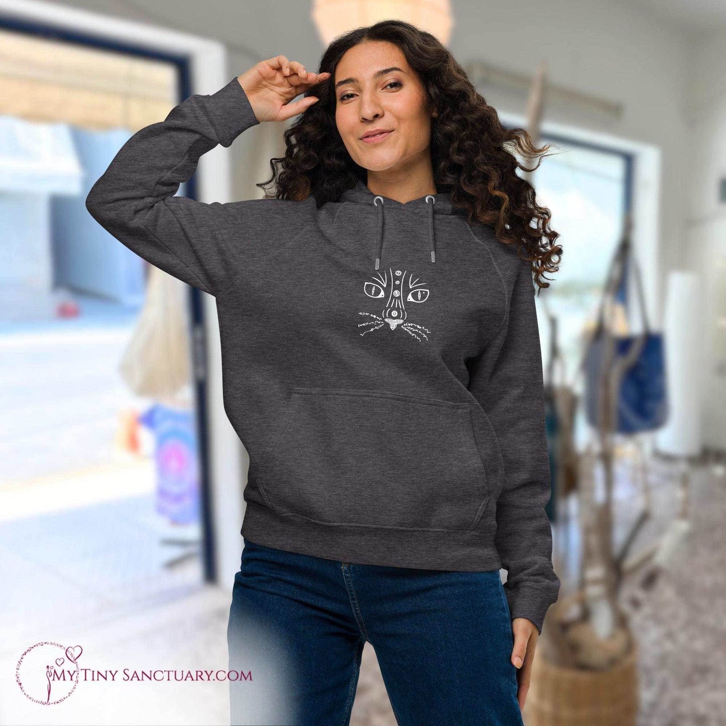 Cat Animal Spirit Hoodie - Conscious & Sustainable Fashion for Women - My Tiny Sanctuary