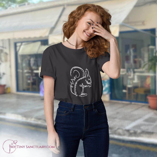 Squirrel Animal Spirit T-Shirt organic cotton for Women - My Tiny Sanctuary
