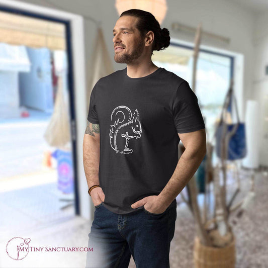 Squirrel Animal Spirit T-Shirt organic cotton for Men - My Tiny Sanctuary