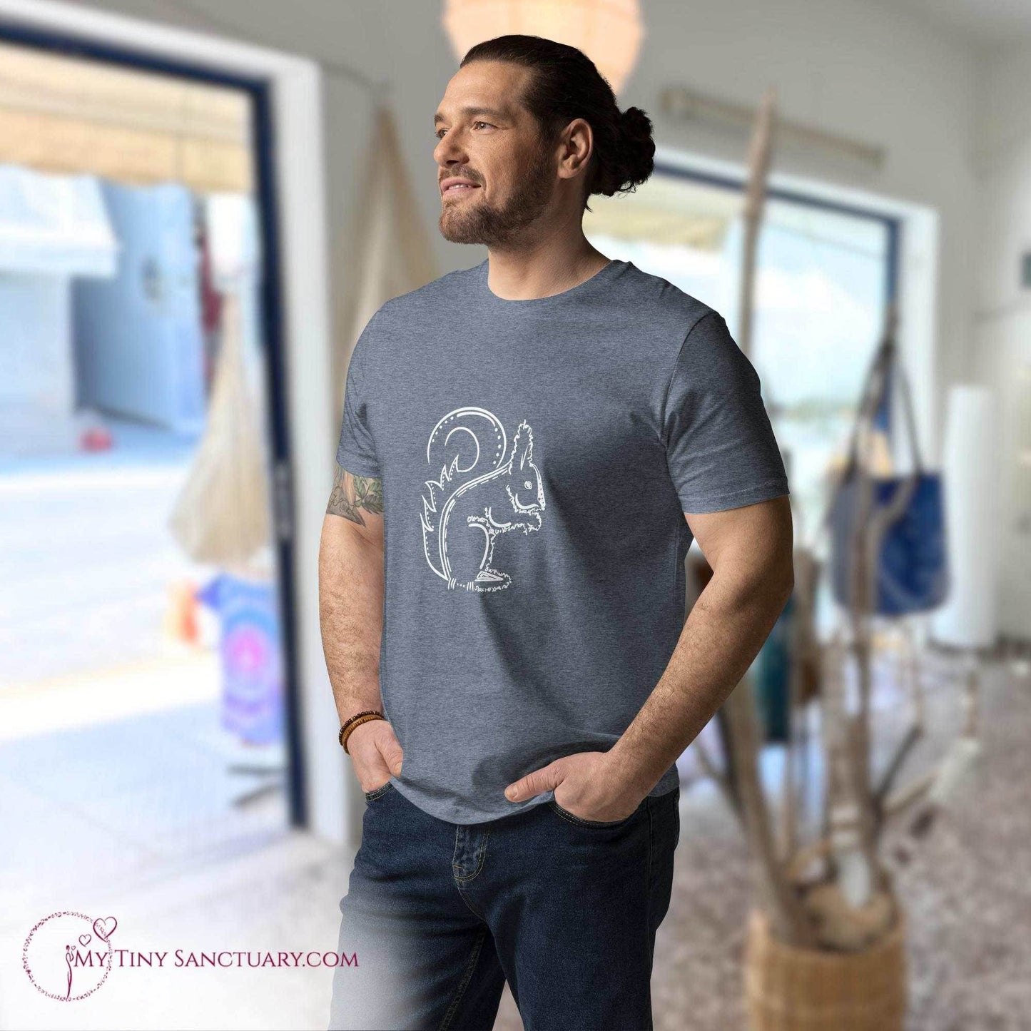 Squirrel Animal Spirit T-Shirt organic cotton for Men - My Tiny Sanctuary