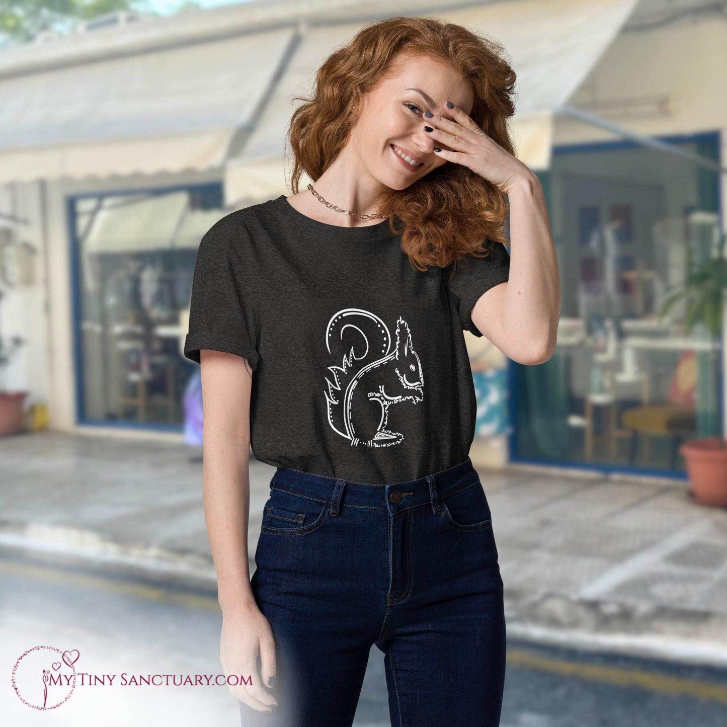 Squirrel Animal Spirit T-Shirt organic cotton for Women - My Tiny Sanctuary