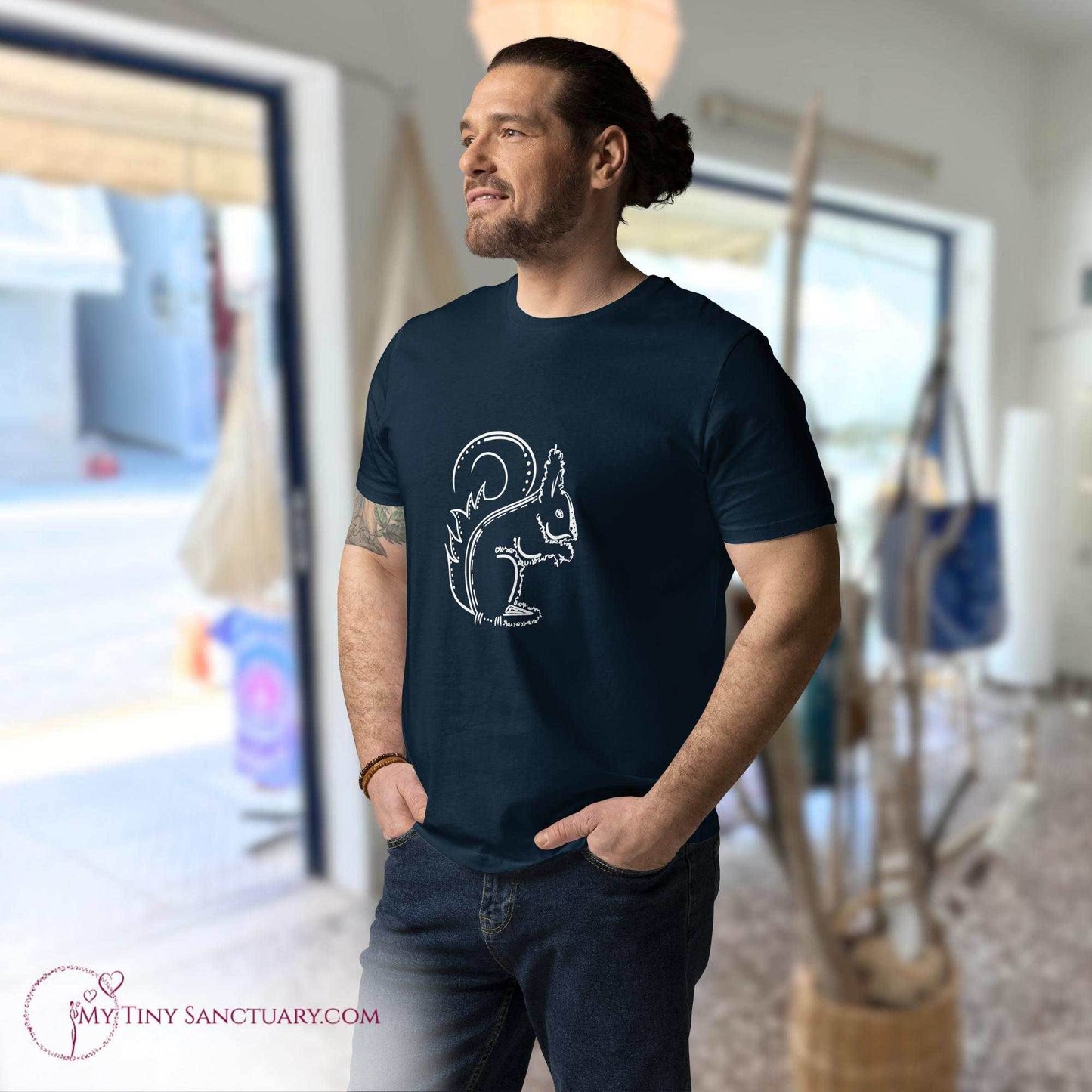 Squirrel Animal Spirit T-Shirt organic cotton for Men - My Tiny Sanctuary